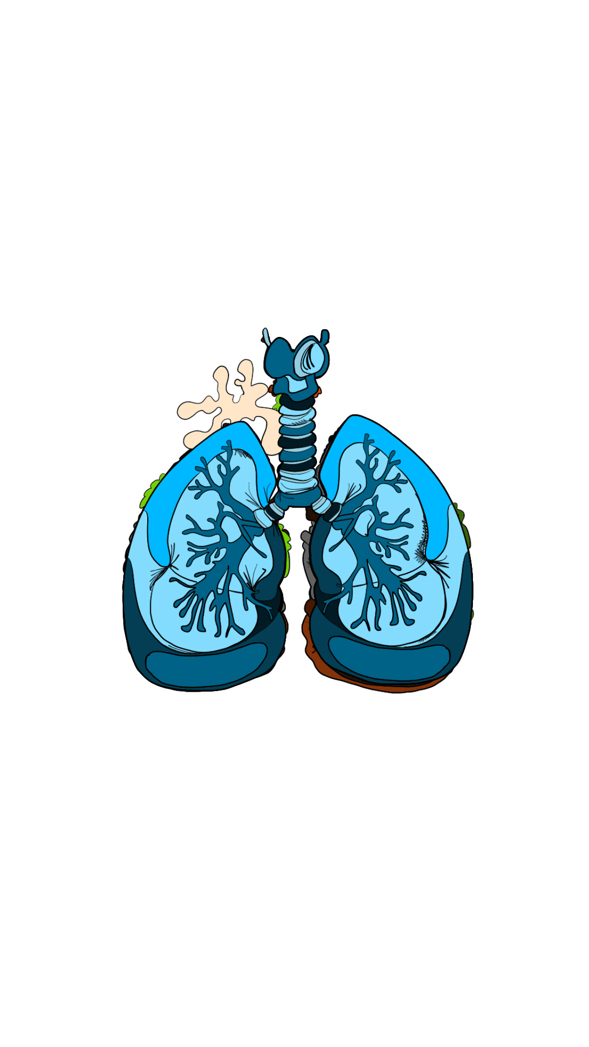 Feeding lungs. Game art, authored Carny Island artwork