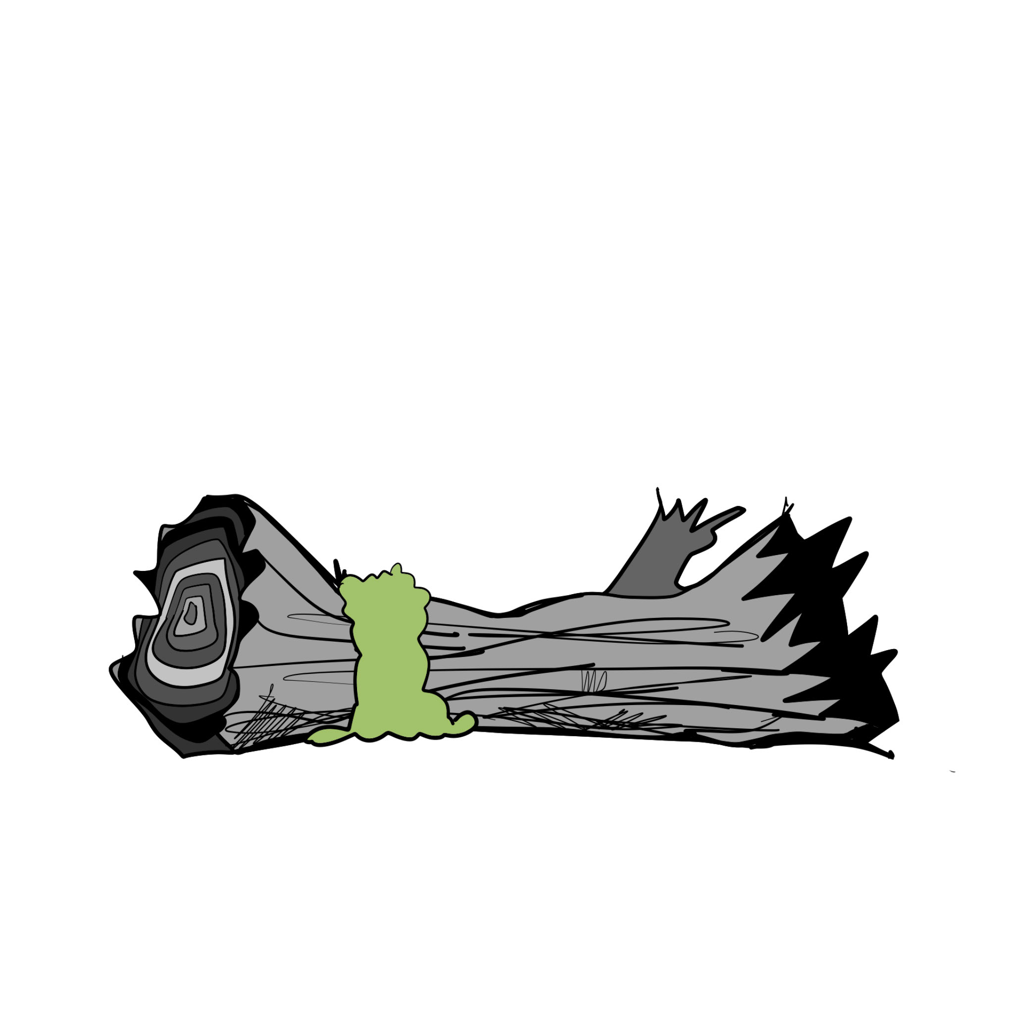Felled_Tree_trunk_gunk, authored Carny Island artwork