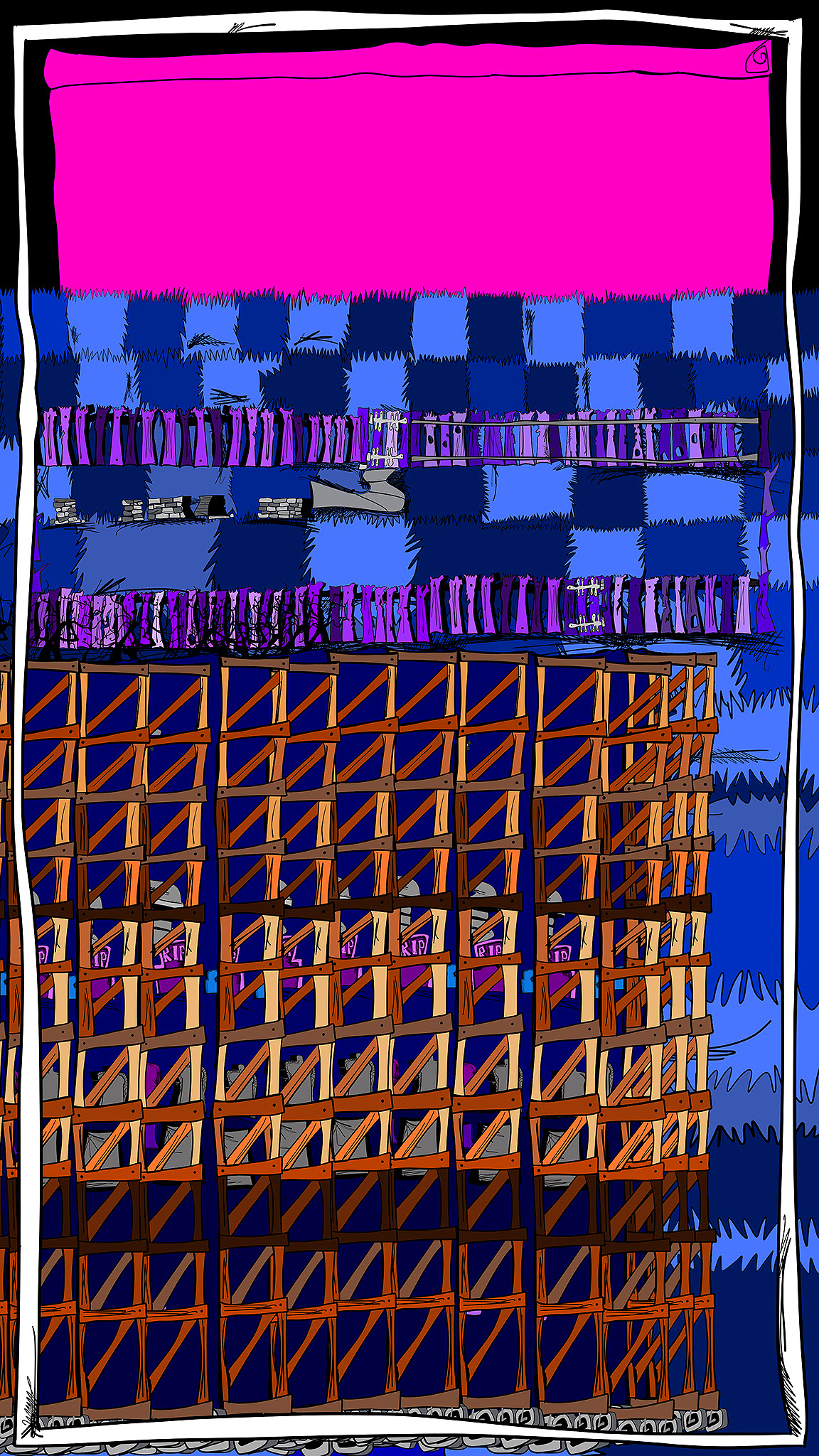 Fence. Part 2, authored Carny Island artwork