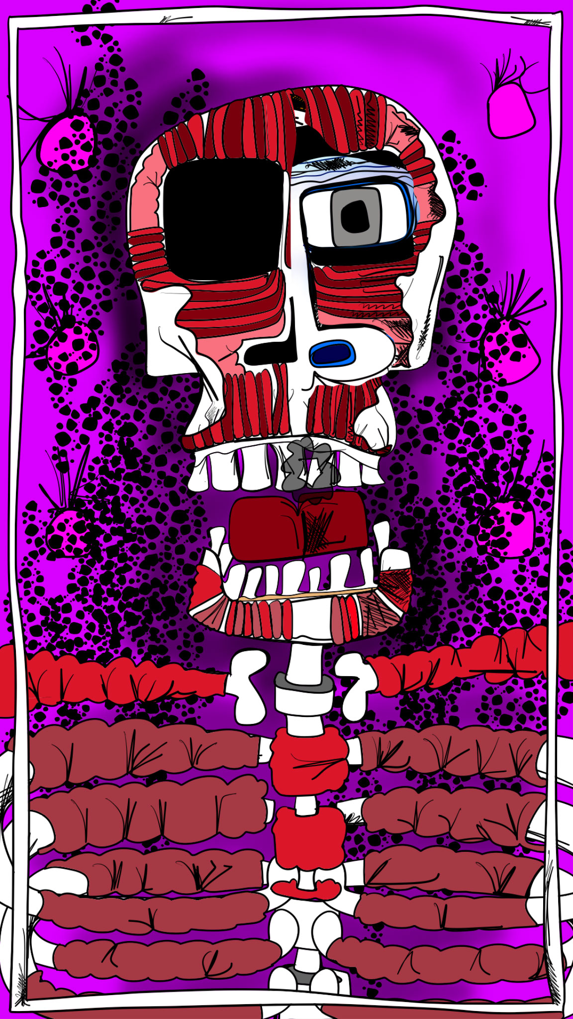 Flames off copy 1, authored Carny Island artwork
