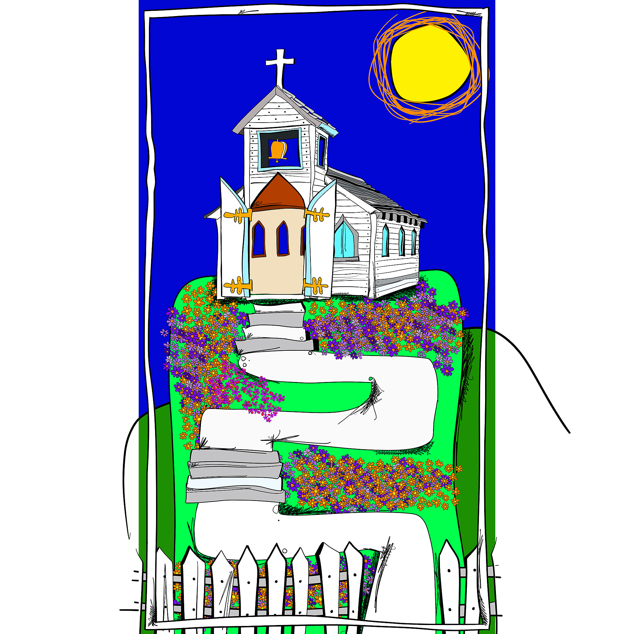 Flattened_Chapel, authored Carny Island artwork