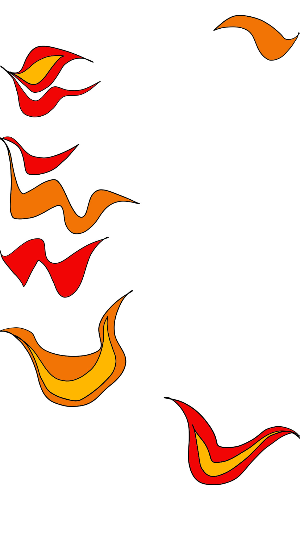 Foreground fire, authored Carny Island artwork