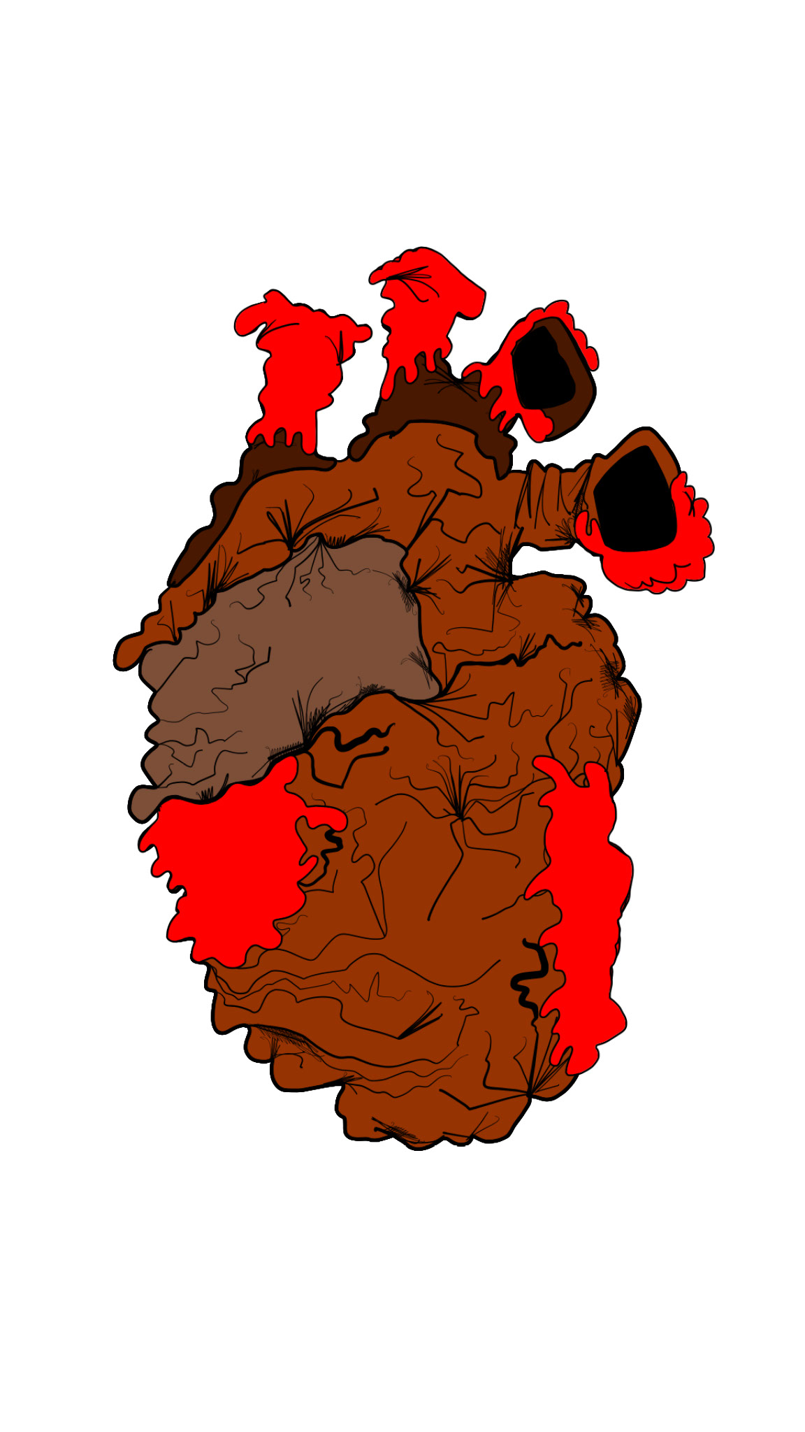 Fossil heart. Game art, authored Carny Island artwork