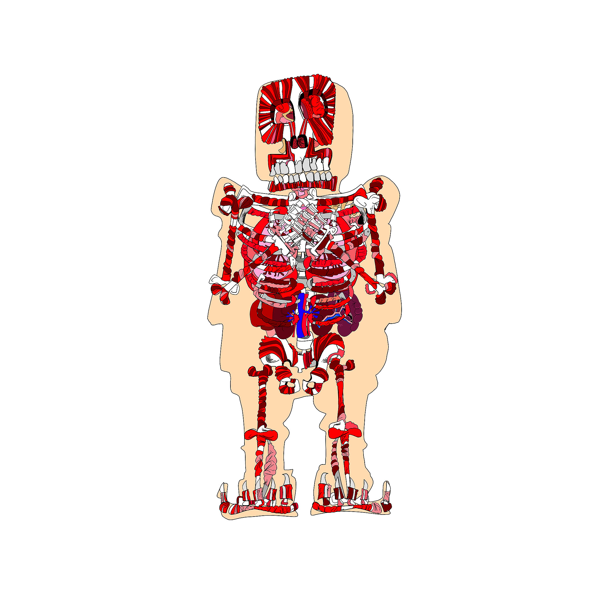 Fresh body muscles, authored Carny Island artwork