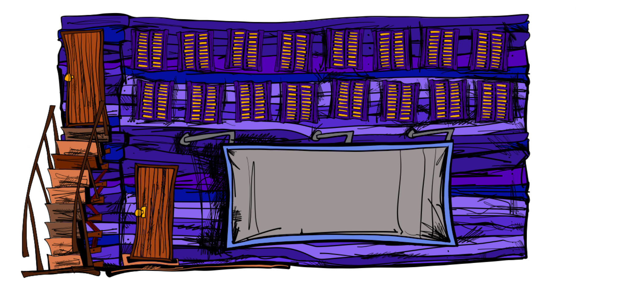Grave robbers structure copy, authored Carny Island artwork