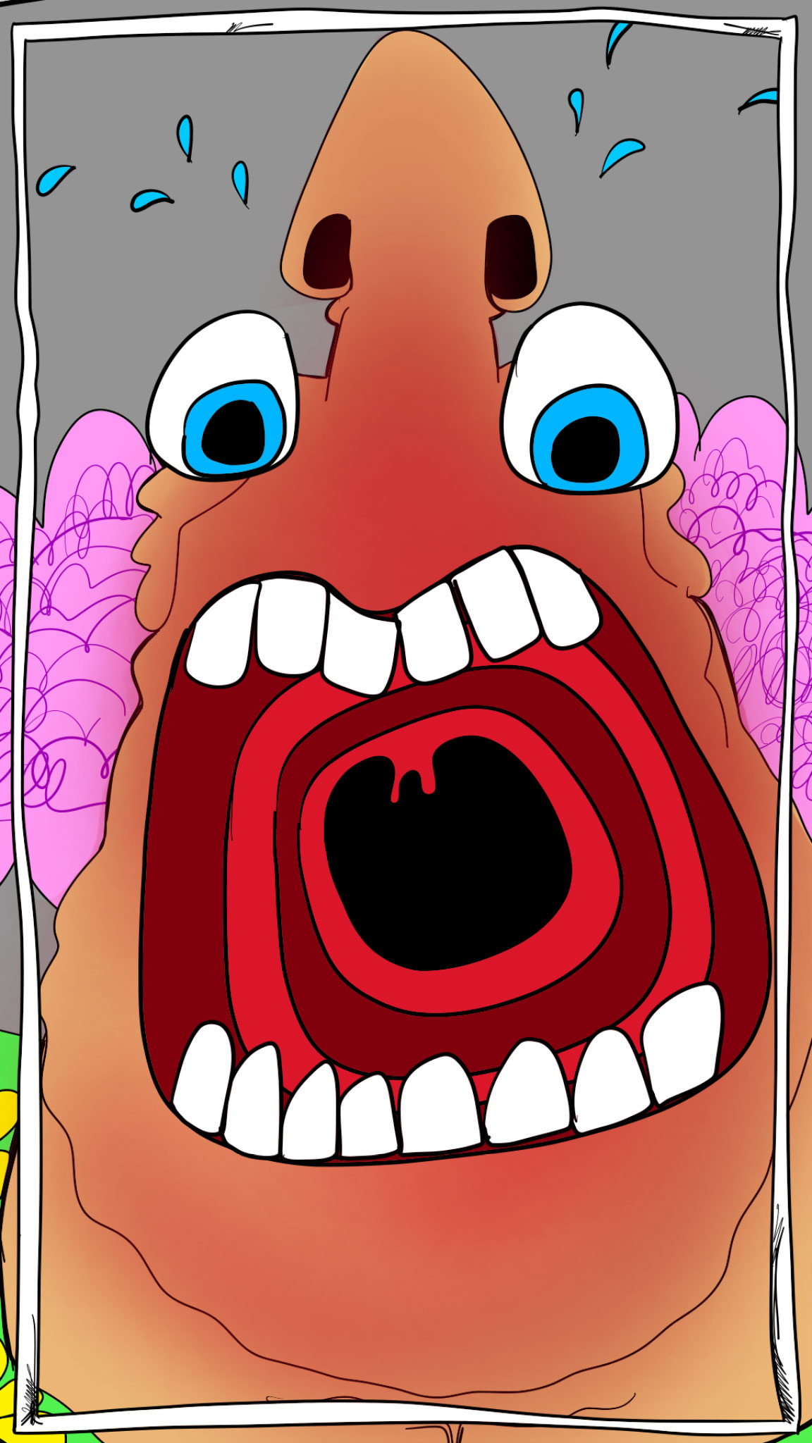 Hazel clawed close up, authored Carny Island artwork