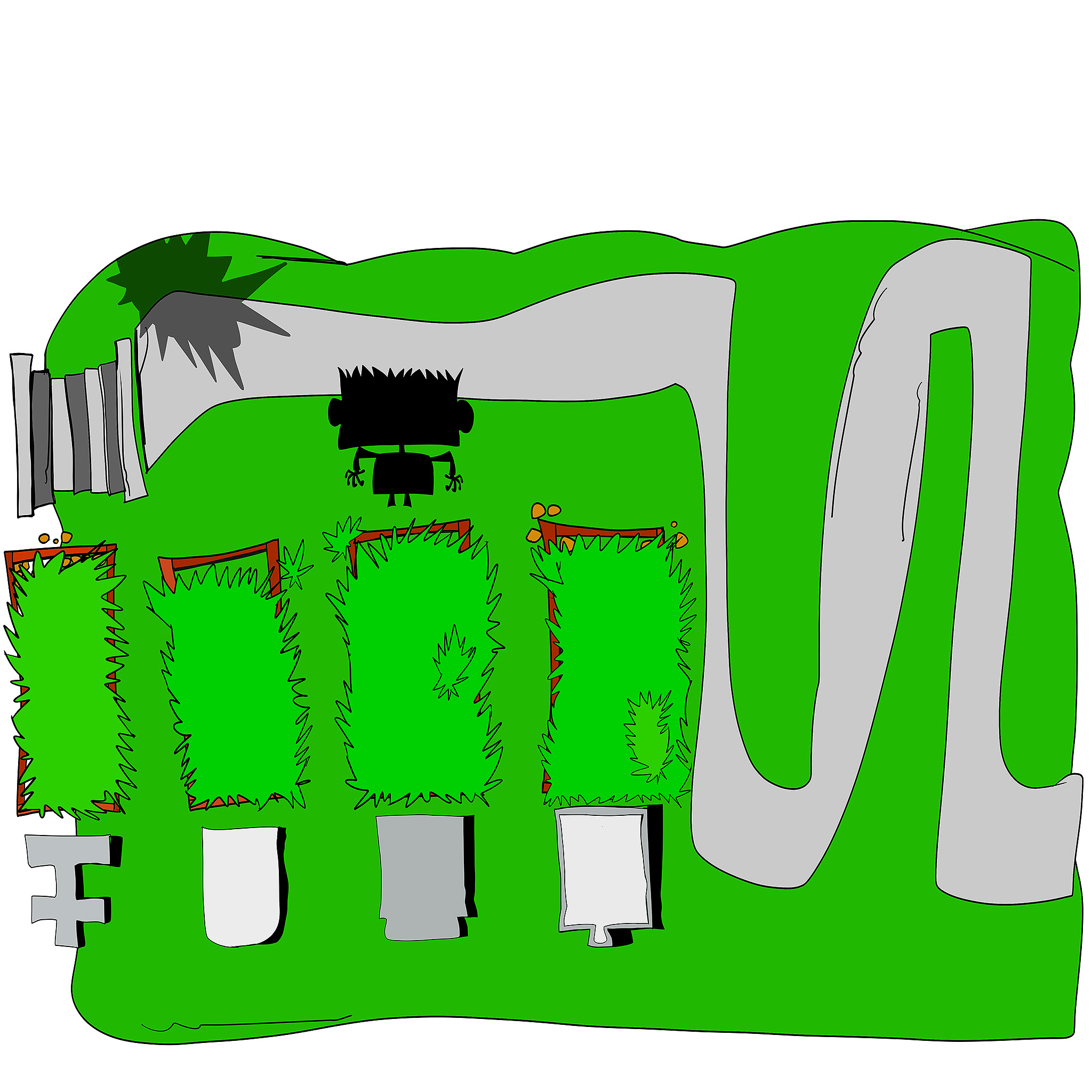 Hump aerial, authored Carny Island artwork