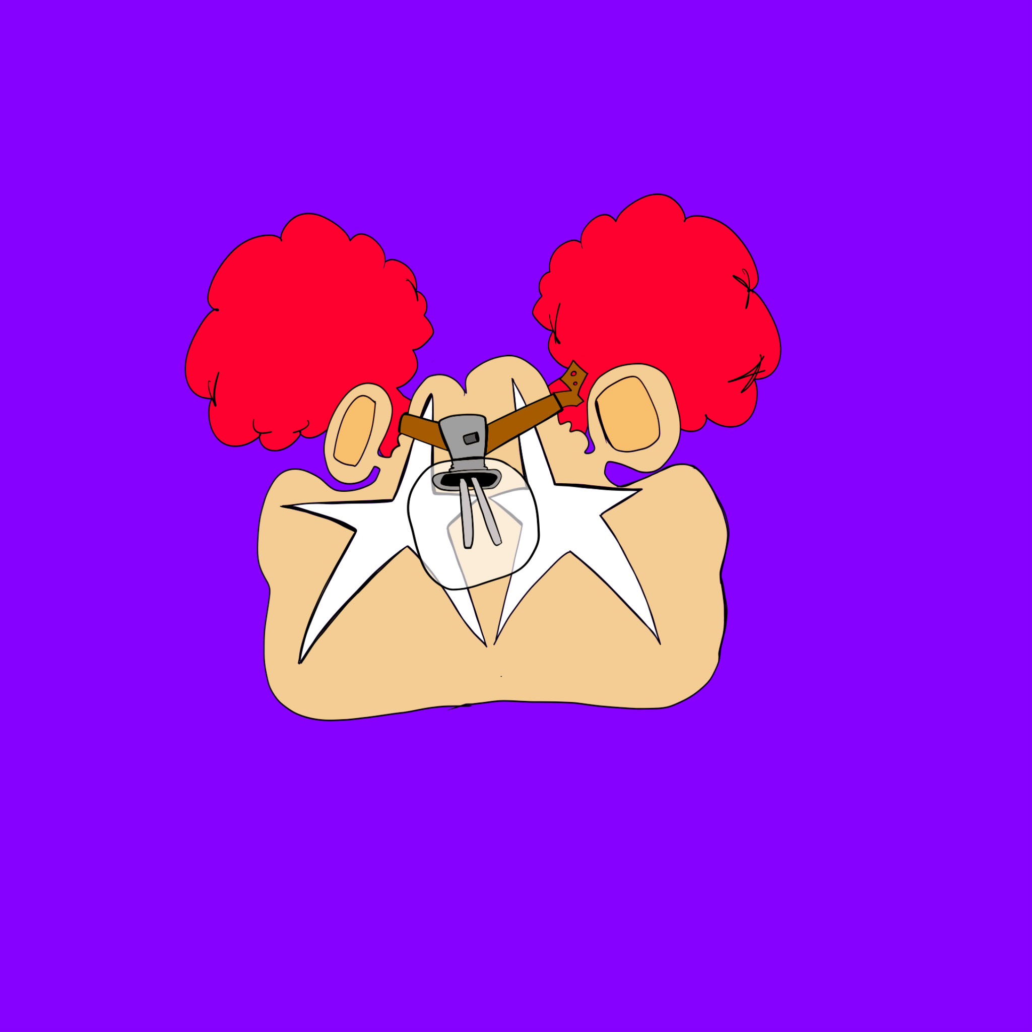 Moggy head base, authored Carny Island artwork