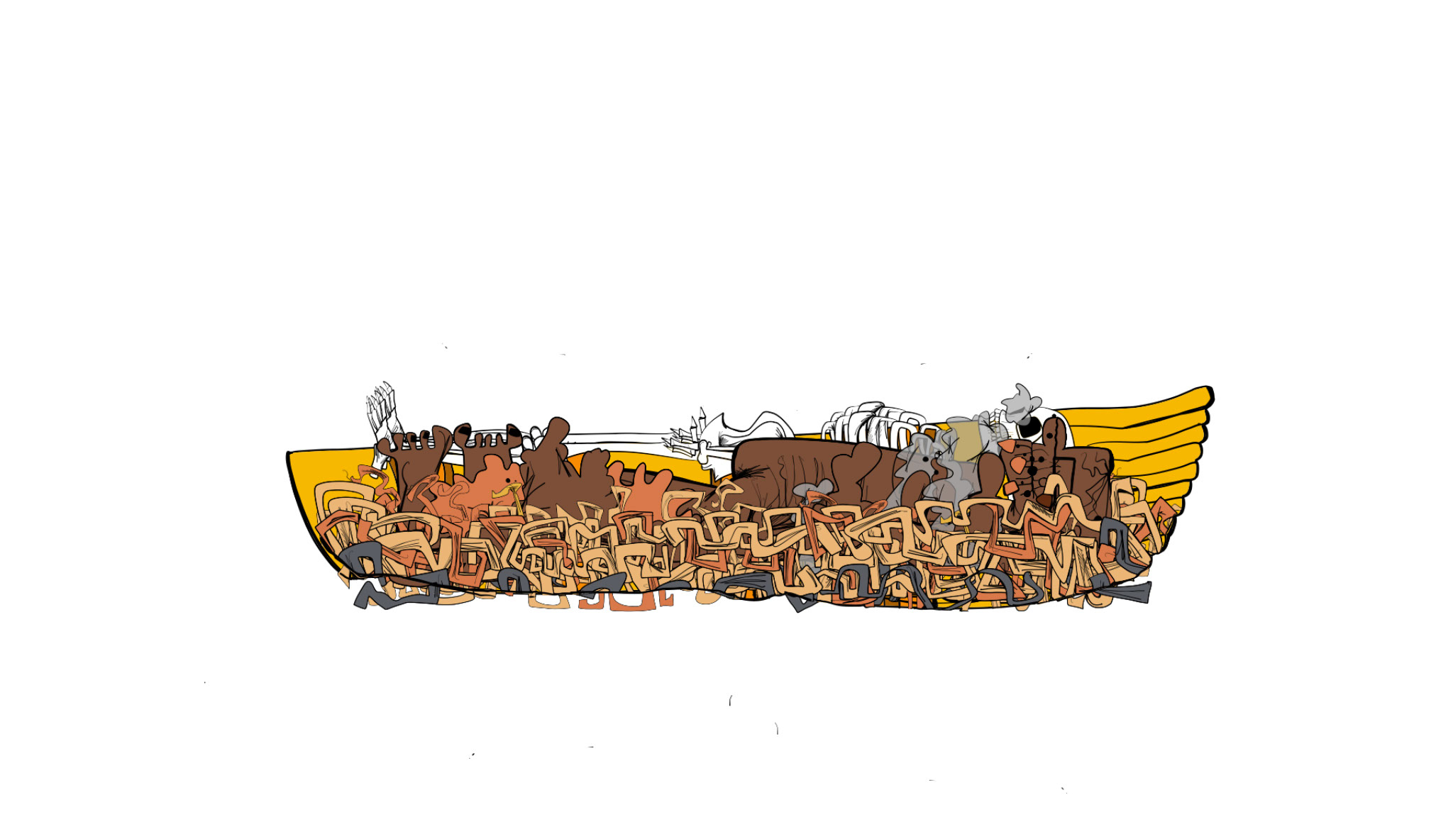 Mummy robbed stage 2, authored Carny Island artwork
