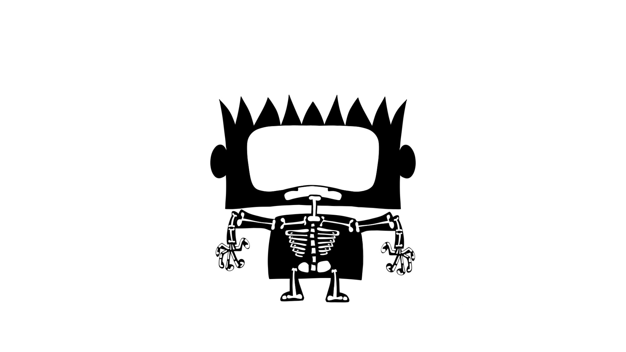 Old Villain puppet rear, authored Carny Island artwork
