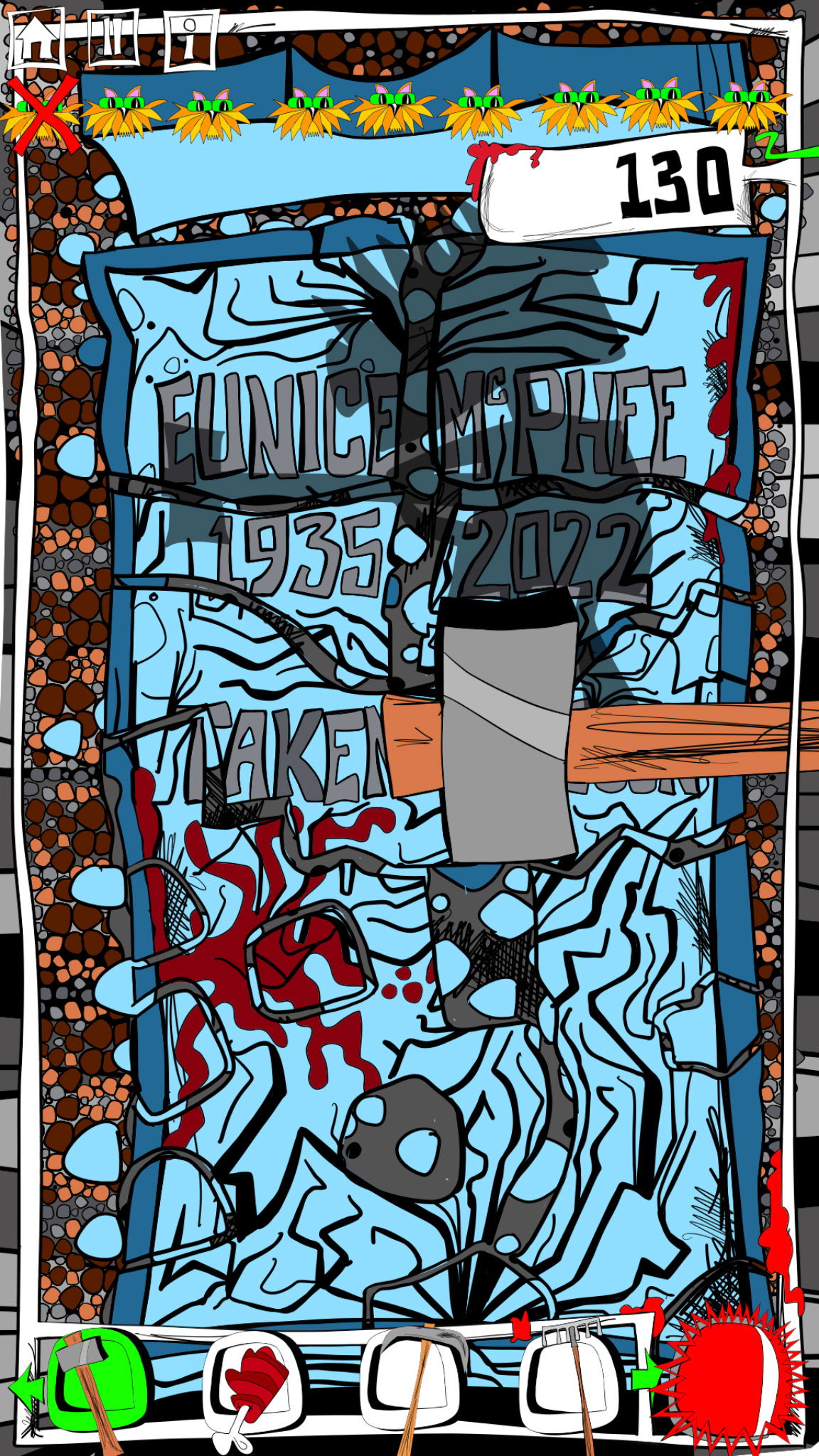 Part 2. Sledge hammer, authored Carny Island artwork