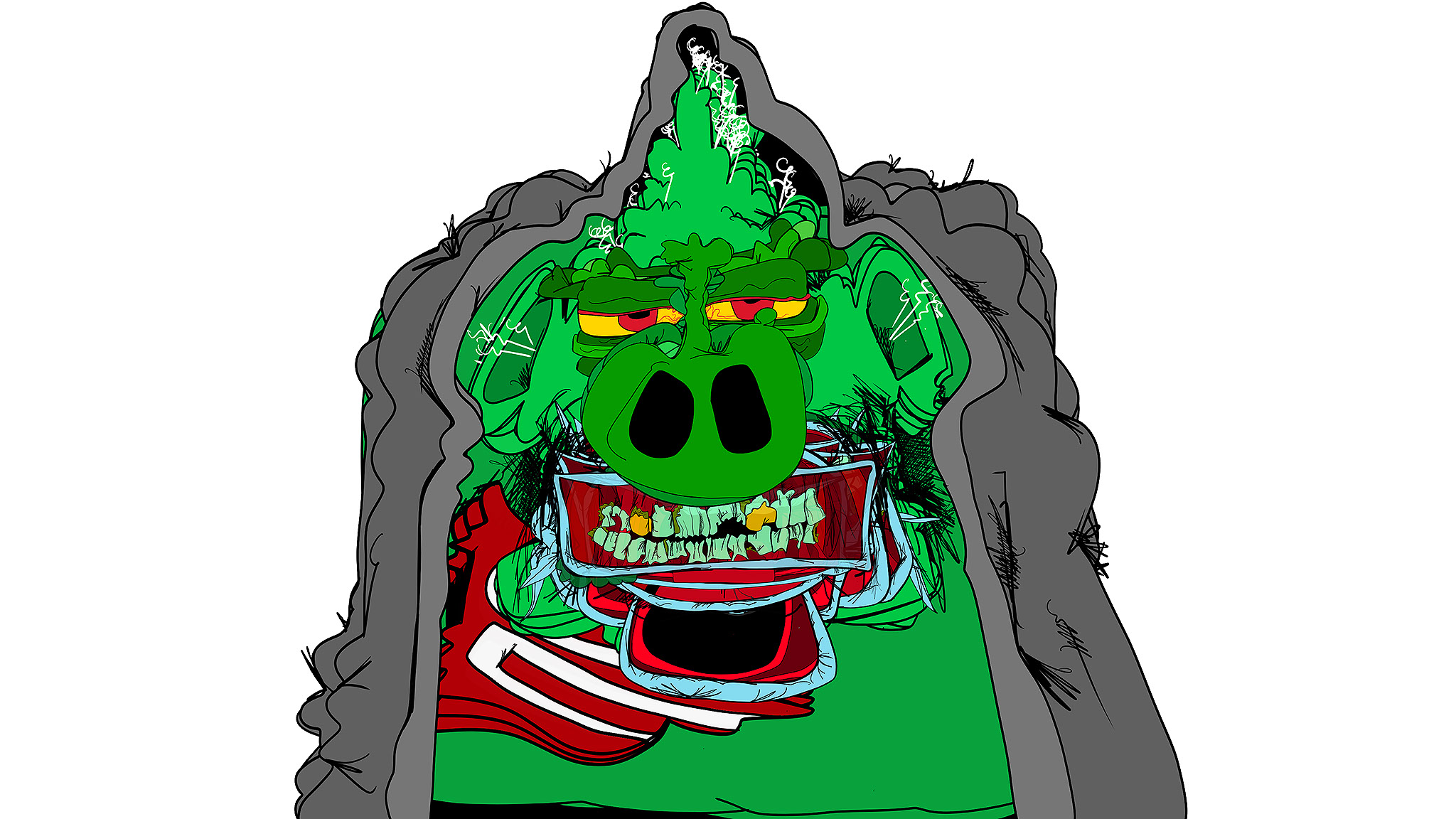 Shrift Bot v2, authored Carny Island artwork