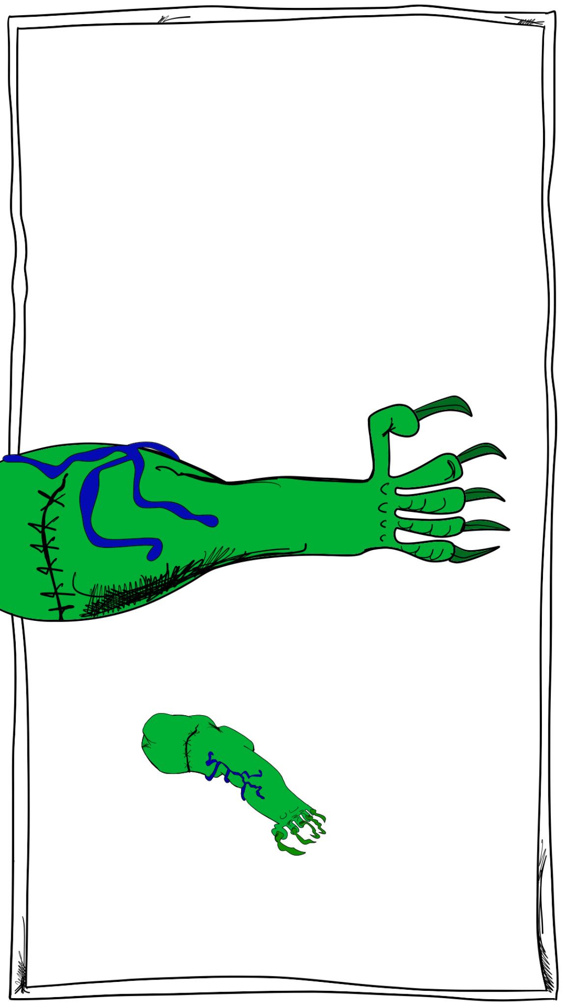 Shrift arms, authored Carny Island artwork