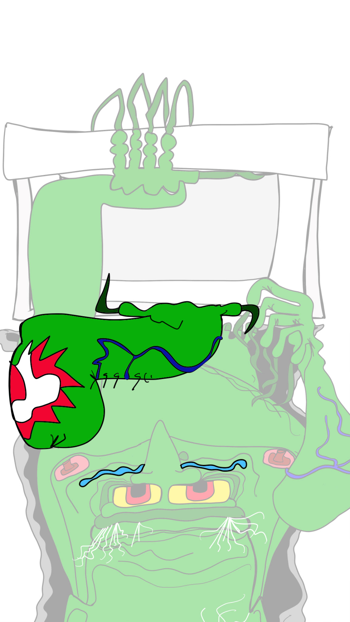 Shrift body parts, authored Carny Island artwork