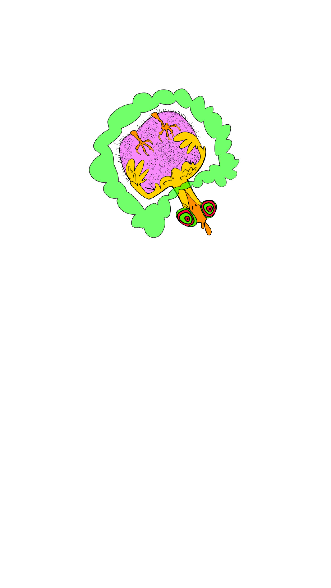 Slime burst, authored Carny Island artwork