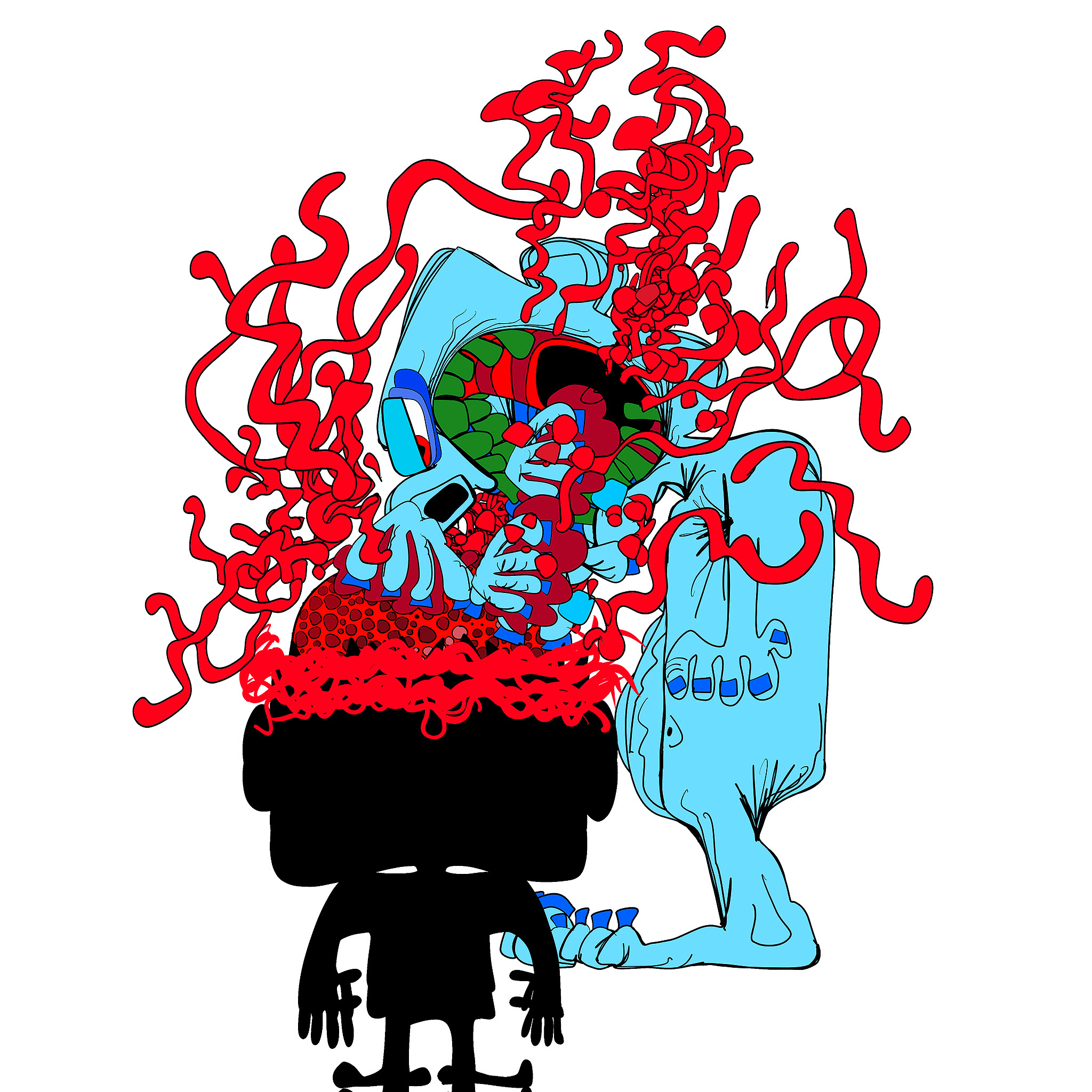 SlowAmblingBrainEatingZombie, authored Carny Island artwork