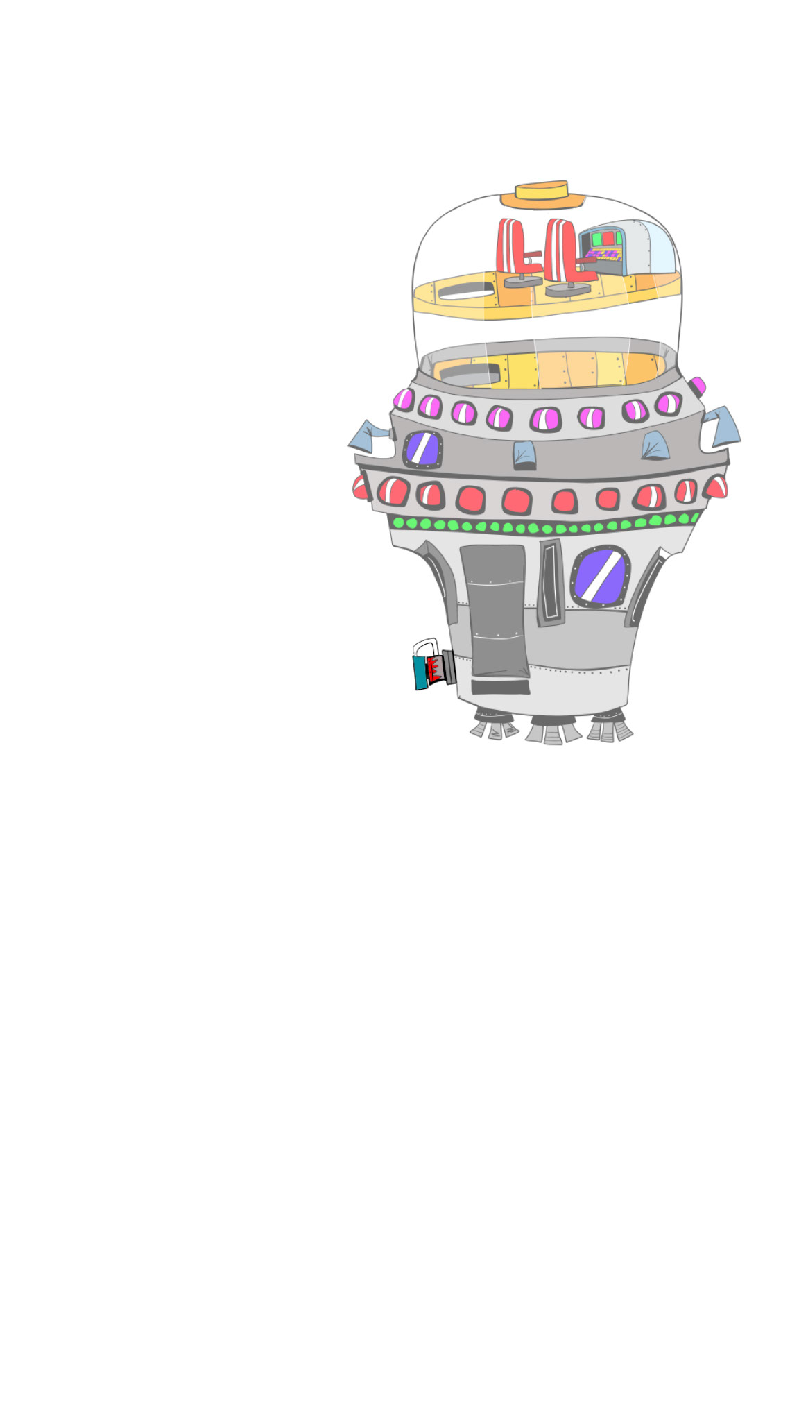 Spaceship, authored Carny Island artwork