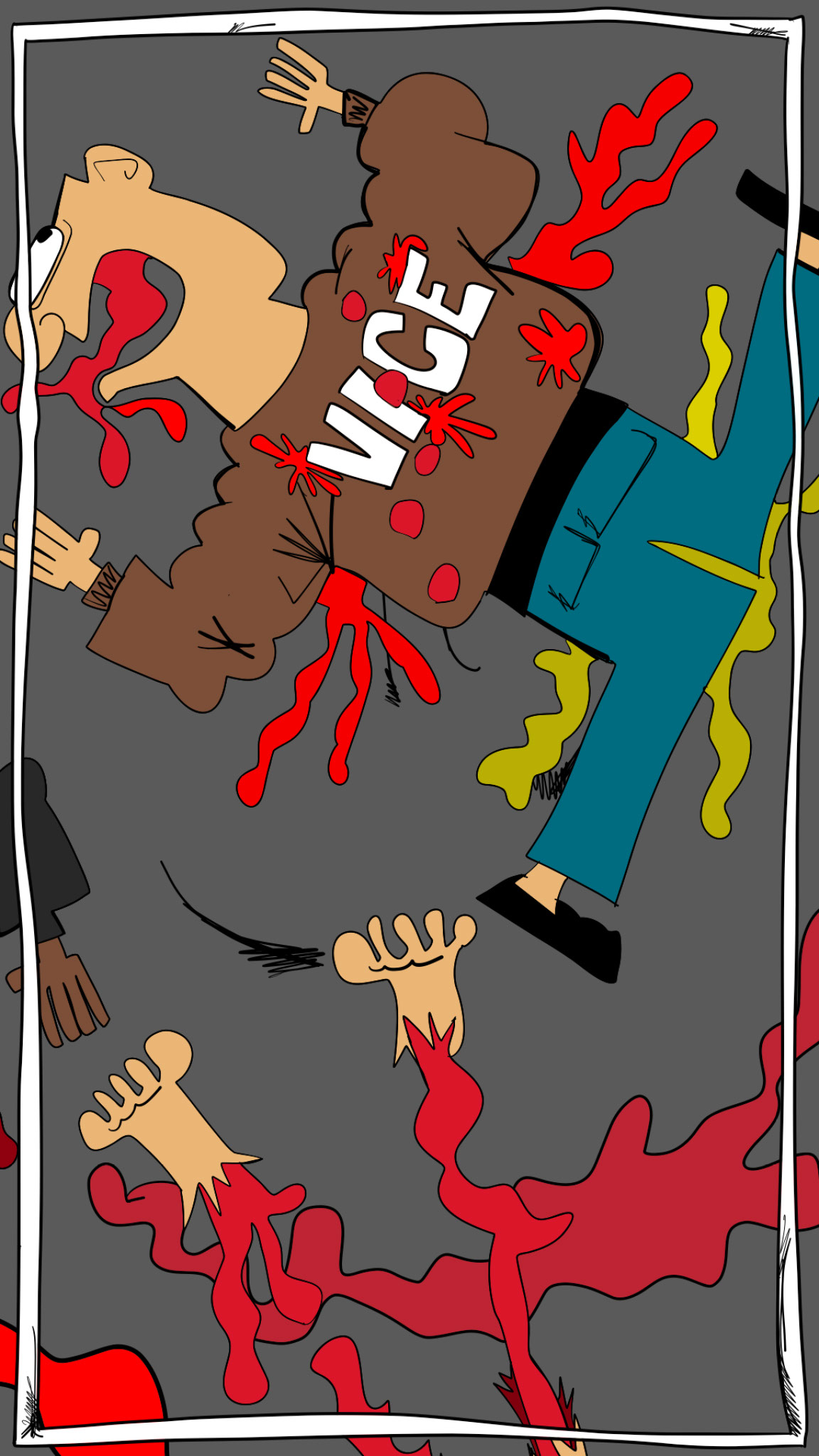 Stabbed in bottom, authored Carny Island artwork
