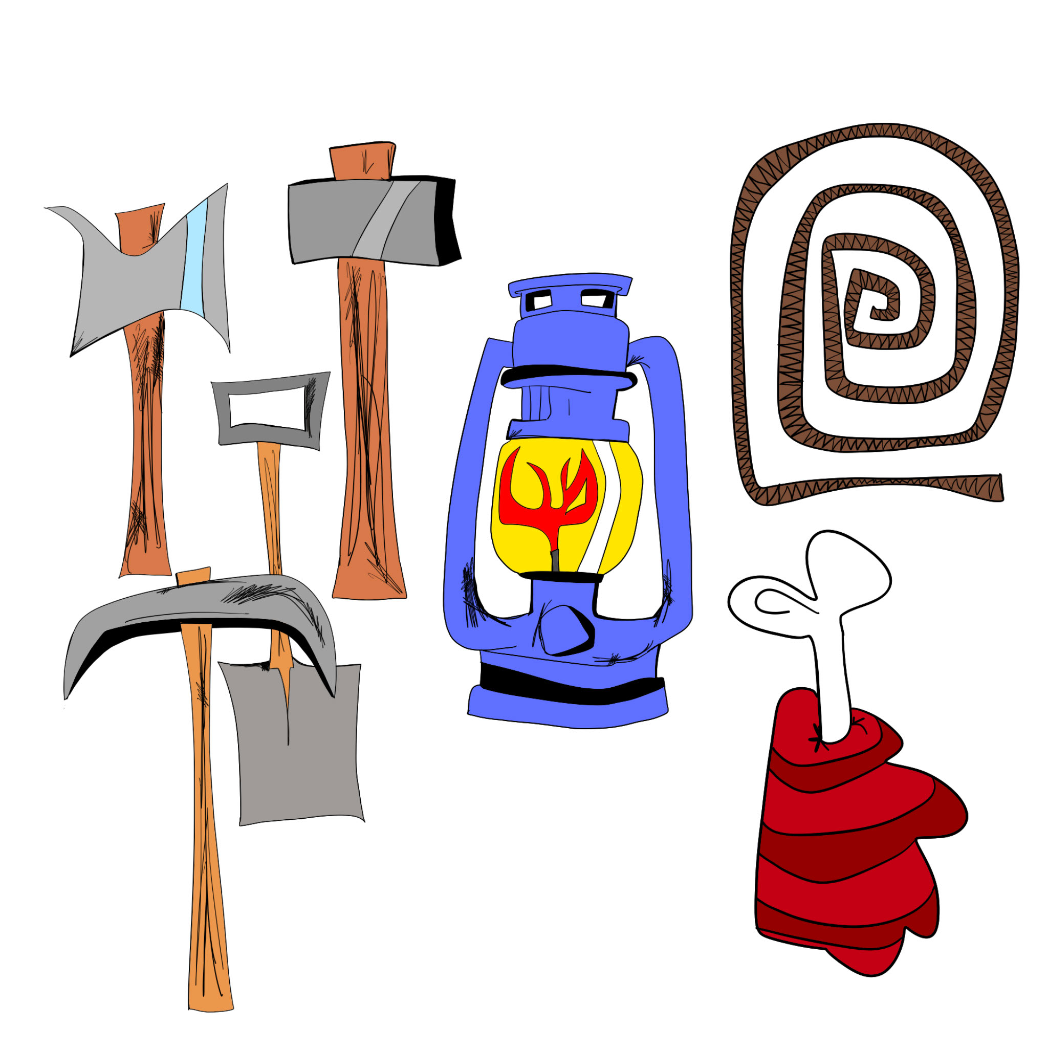 Stage 1 tool set secondary copy, authored Carny Island artwork