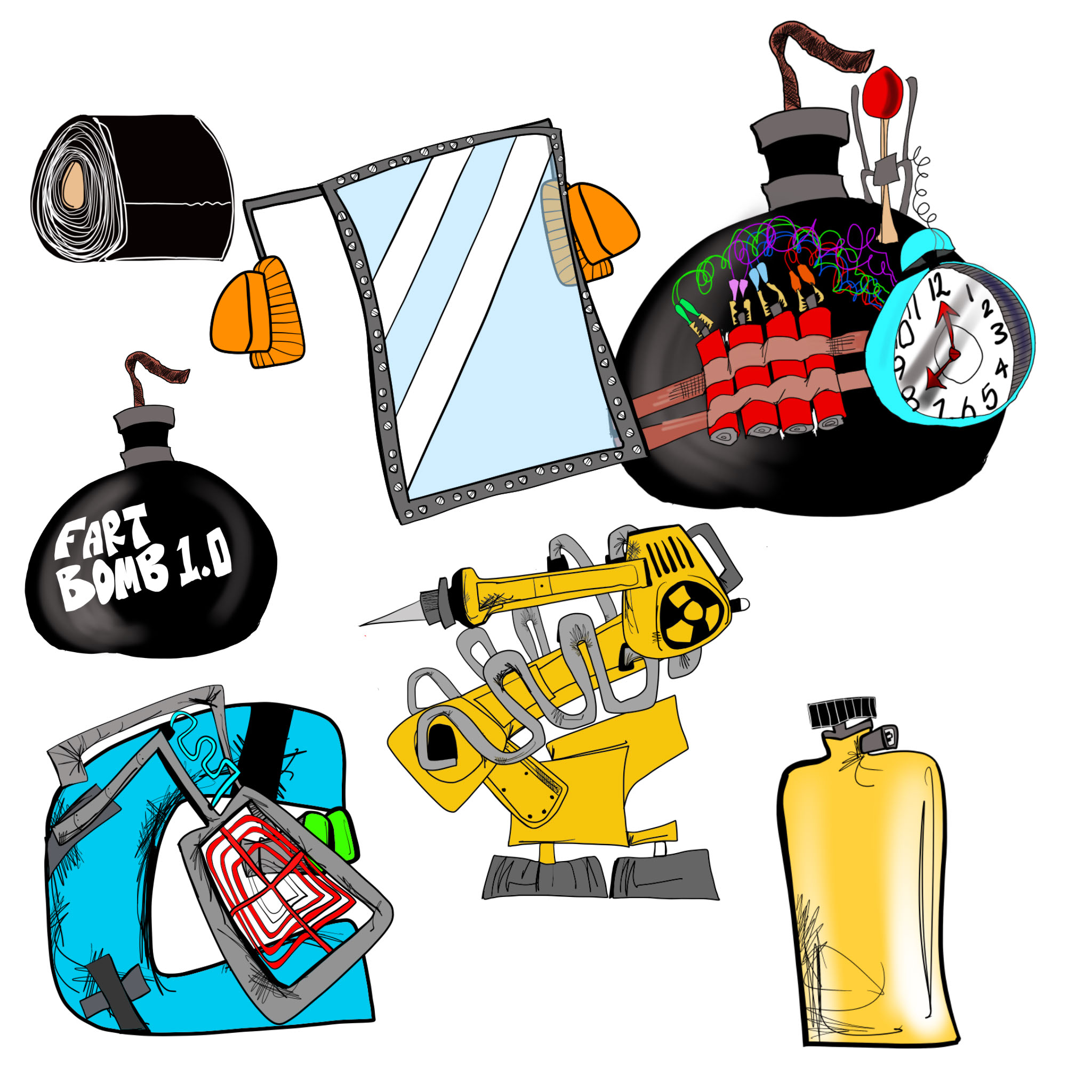 Stage 3 tools, authored Carny Island artwork