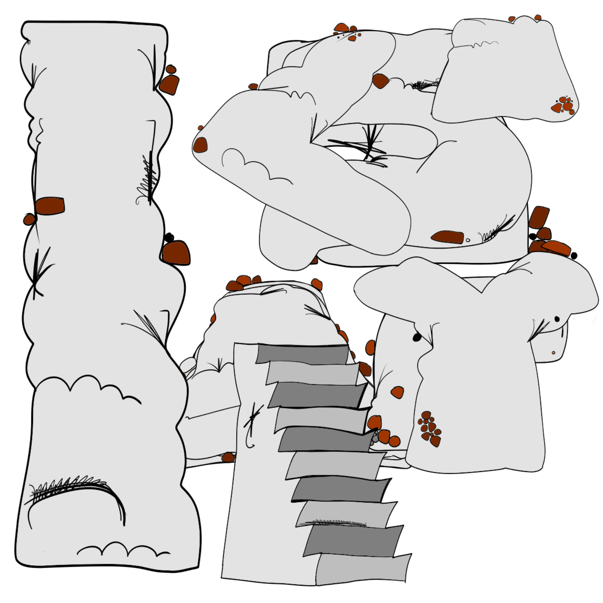 Stairs pathways v2, authored Carny Island artwork
