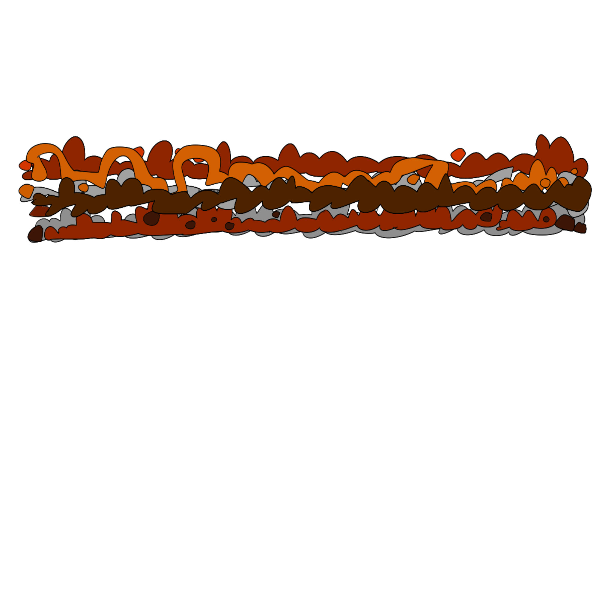 Stand up earth layers, authored Carny Island artwork