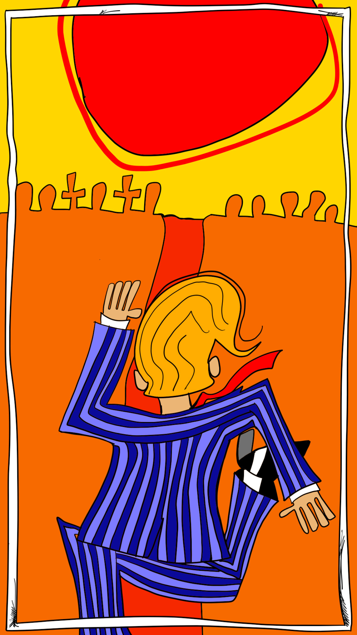 Sunset end, authored Carny Island artwork