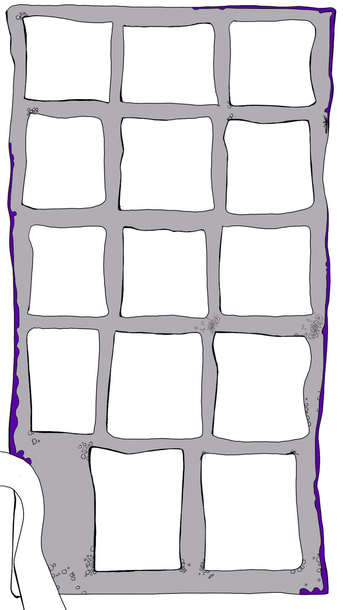 Targeting grid, authored Carny Island artwork