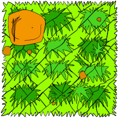 Test grass patch, authored Carny Island artwork