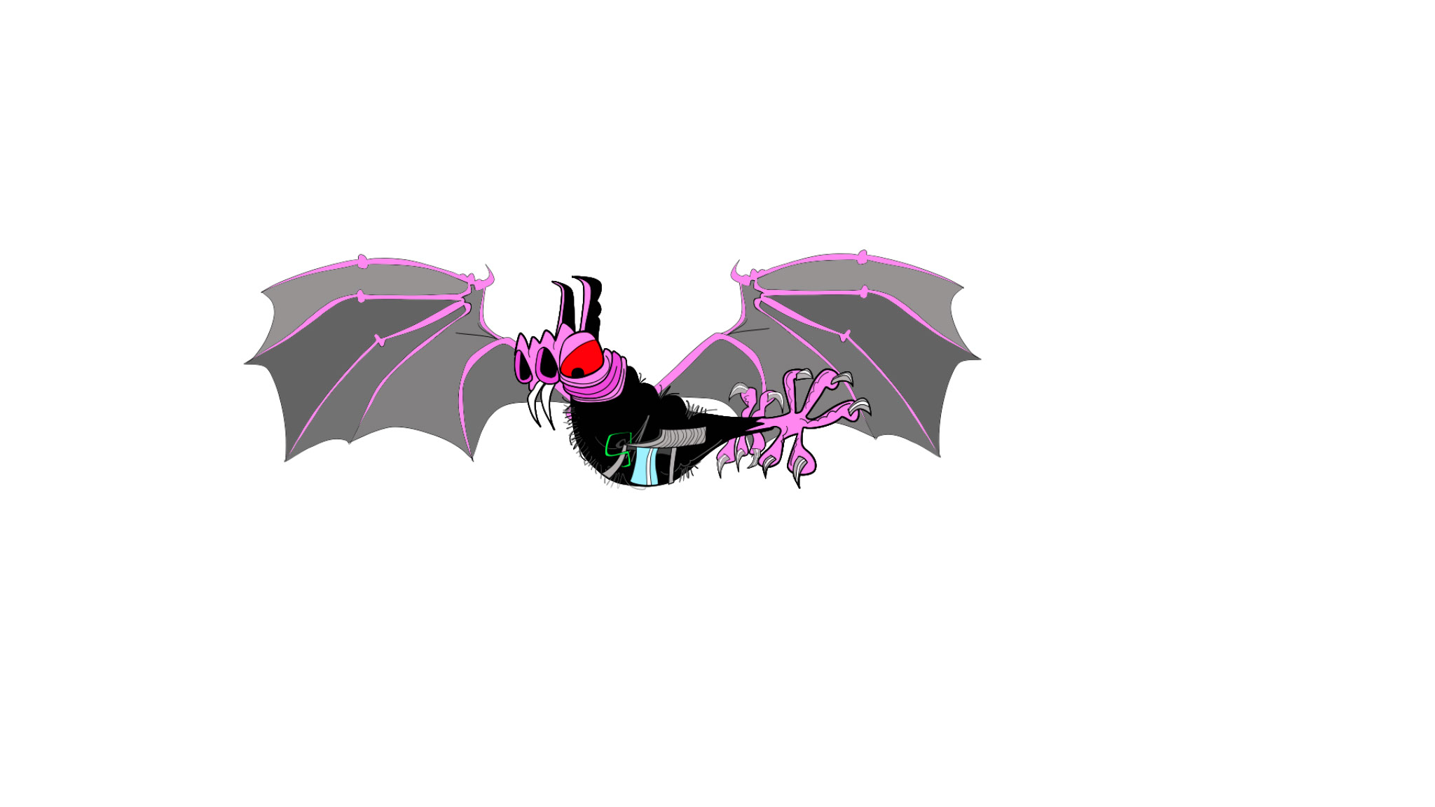 The BAT Bomber test, authored Carny Island artwork