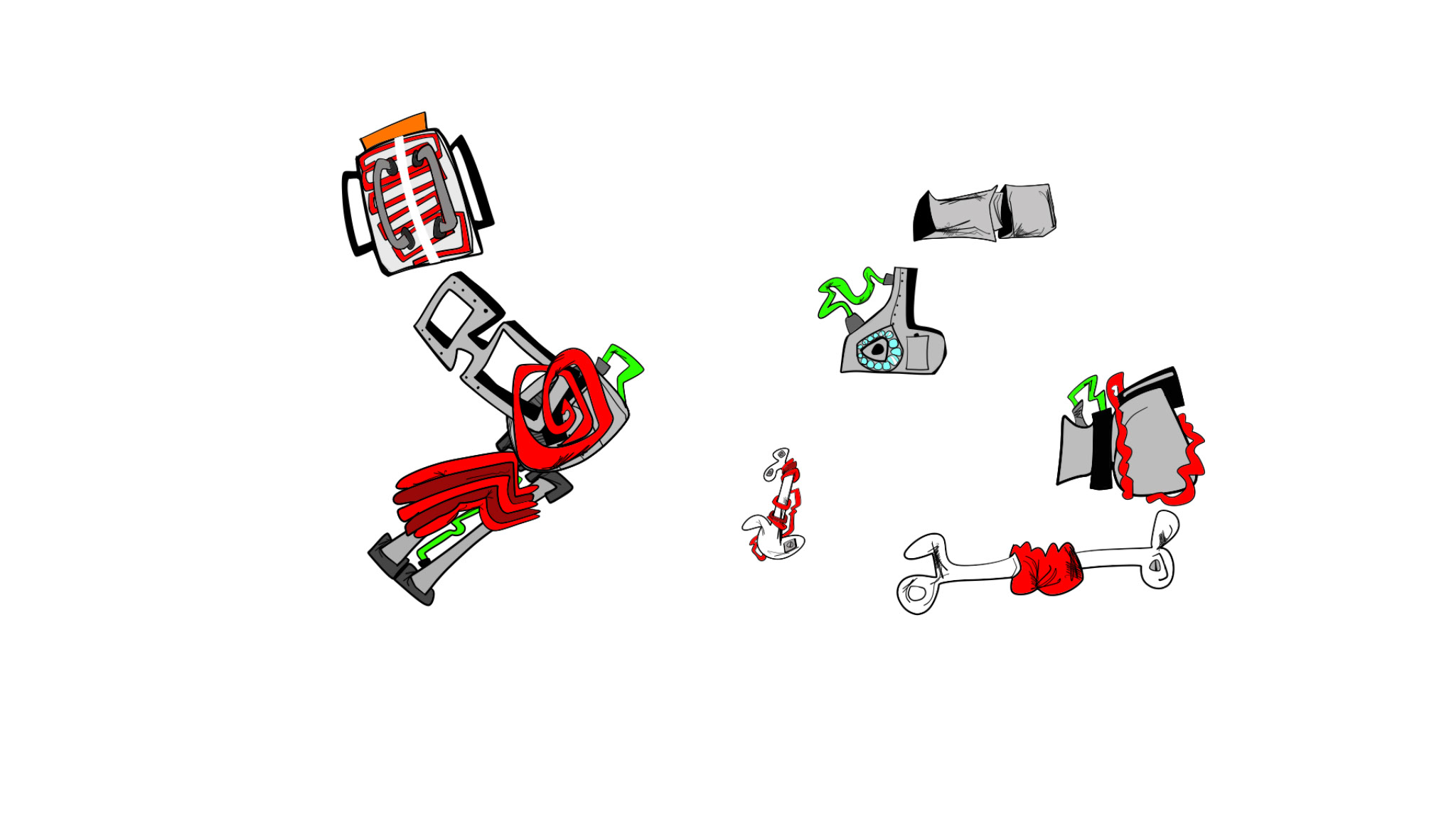 The Bionic Parts. Increasingly more valuable, authored Carny Island artwork