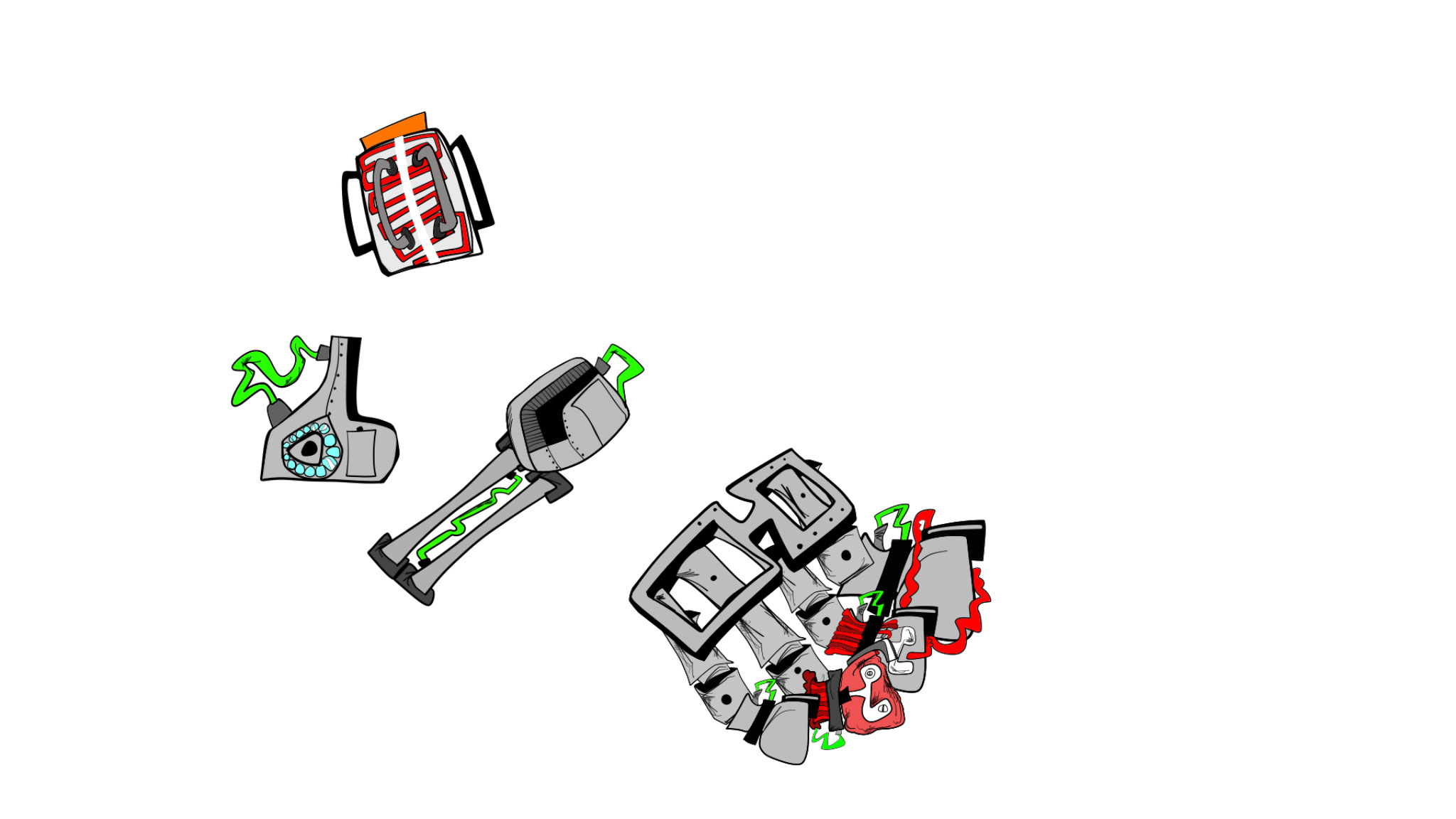 The Bionic Parts. Increasingly more valuable copy, authored Carny Island artwork