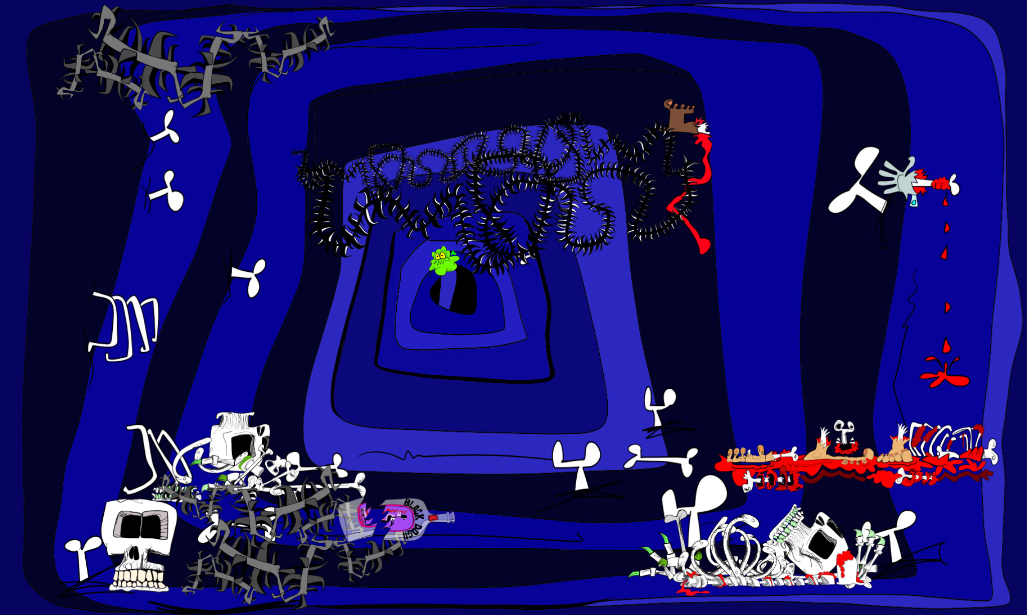 Tunnel of love stage 3, authored Carny Island artwork