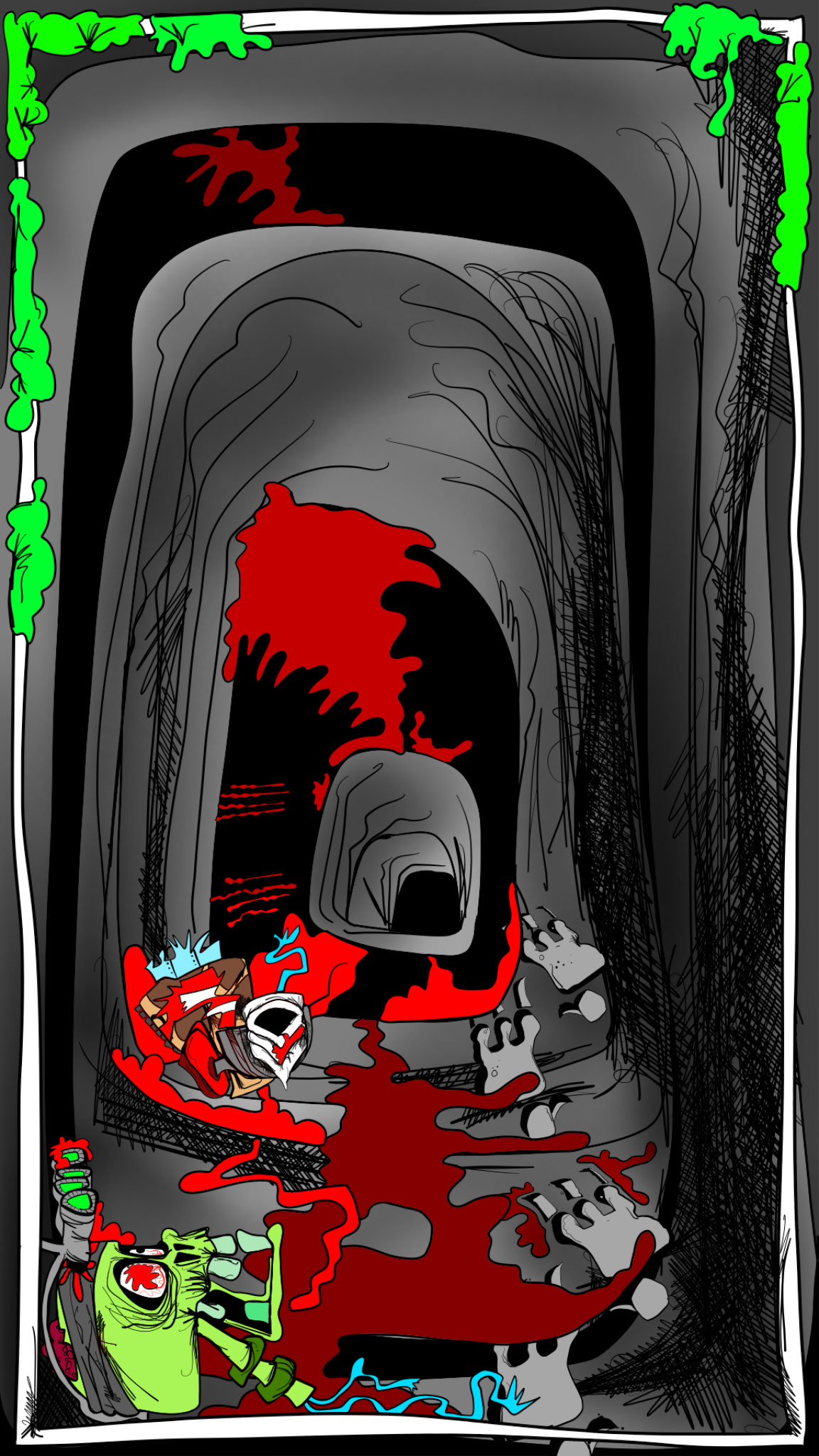 Tunnel part 2, authored Carny Island artwork