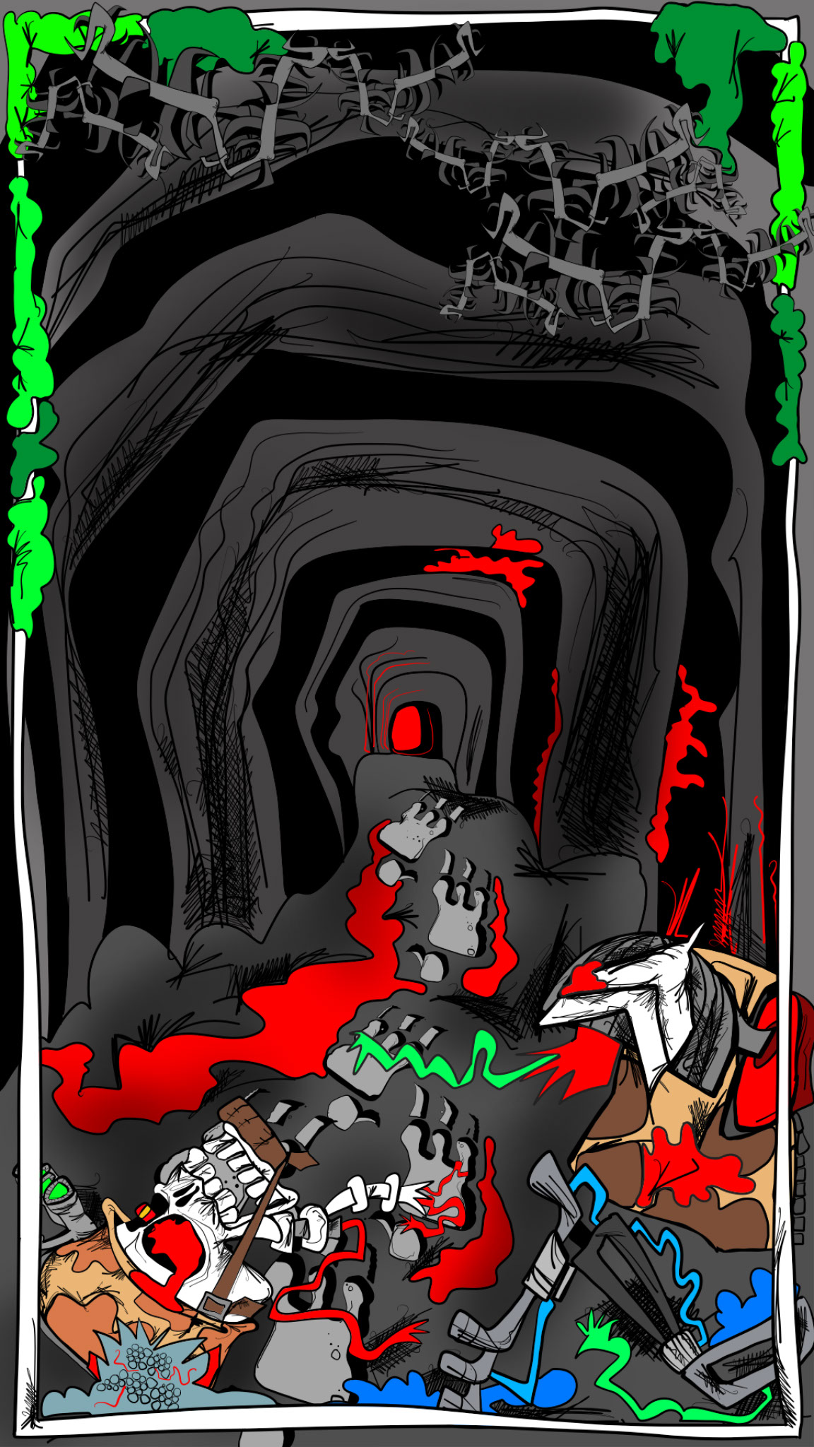 Tunnel part 3, authored Carny Island artwork