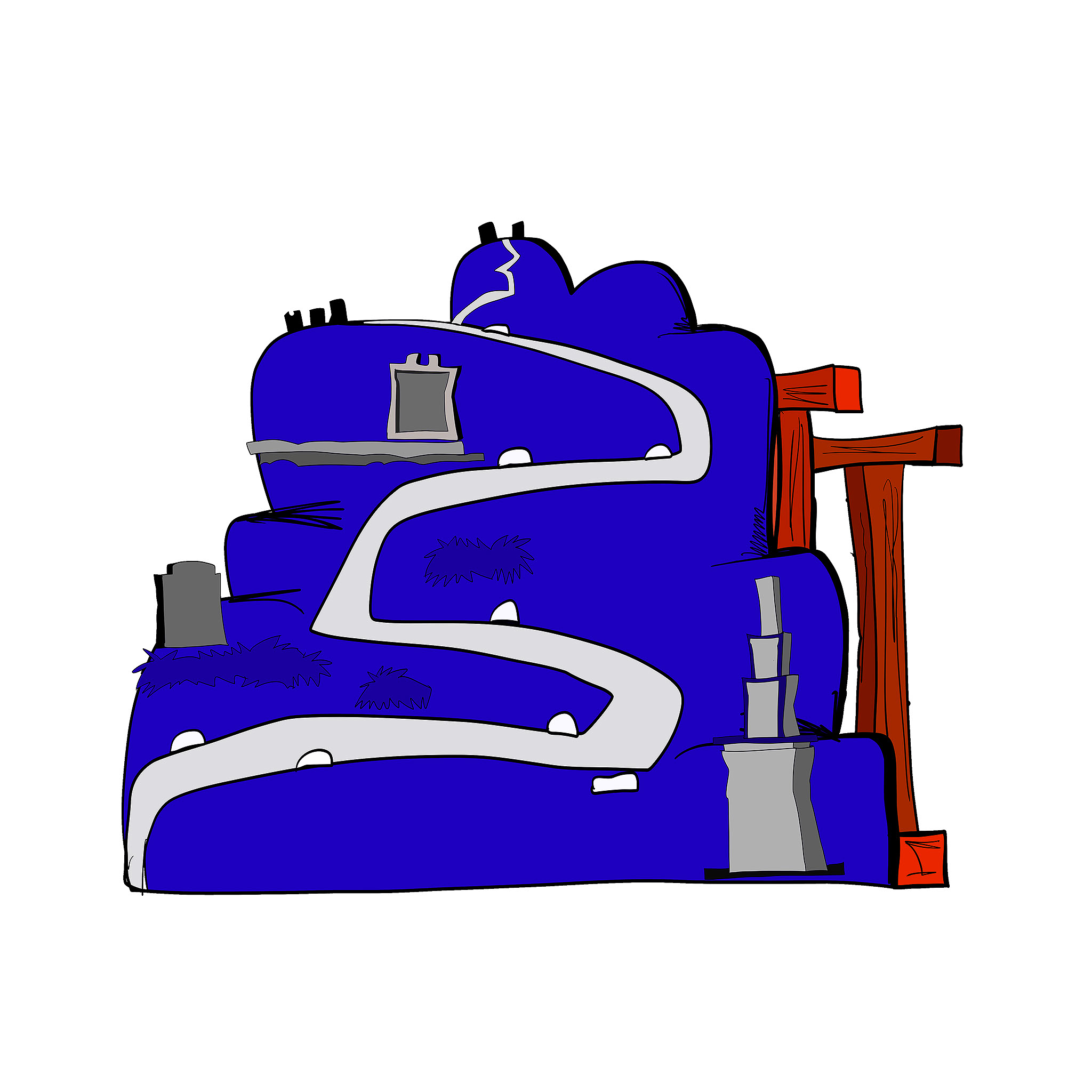 UpShitCreek Flat, authored Carny Island artwork