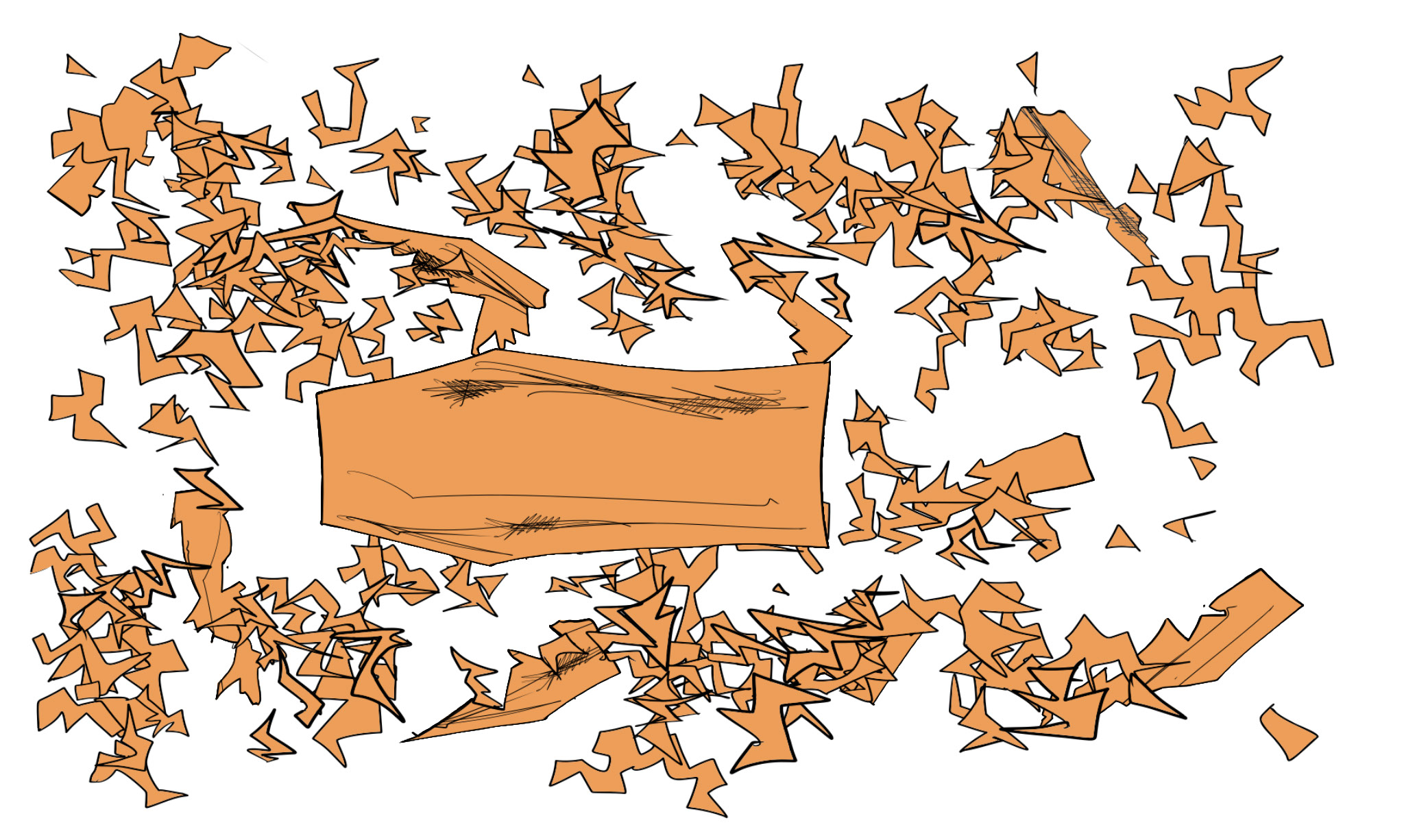Updated coffin lid smash, authored Carny Island artwork