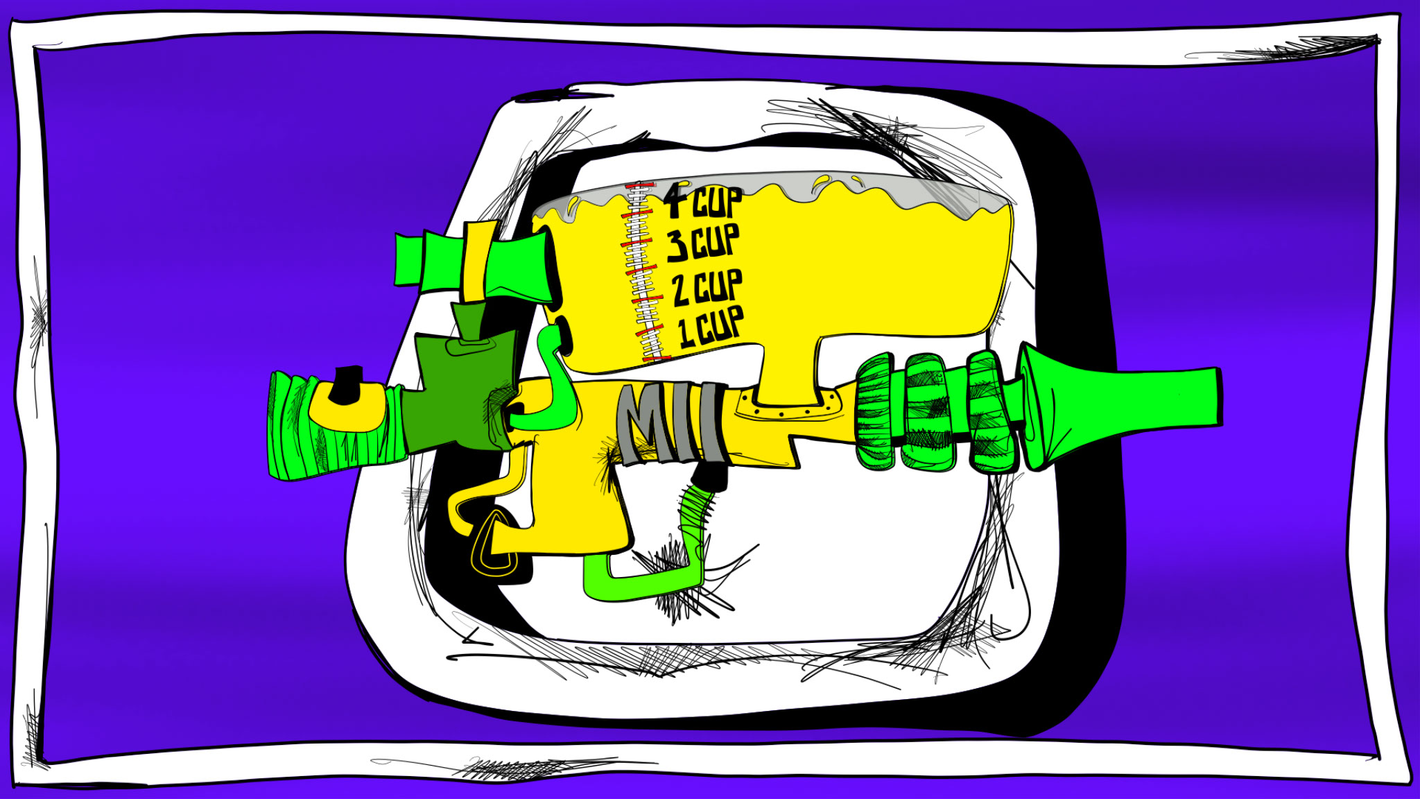 Urinator Button, authored Carny Island artwork