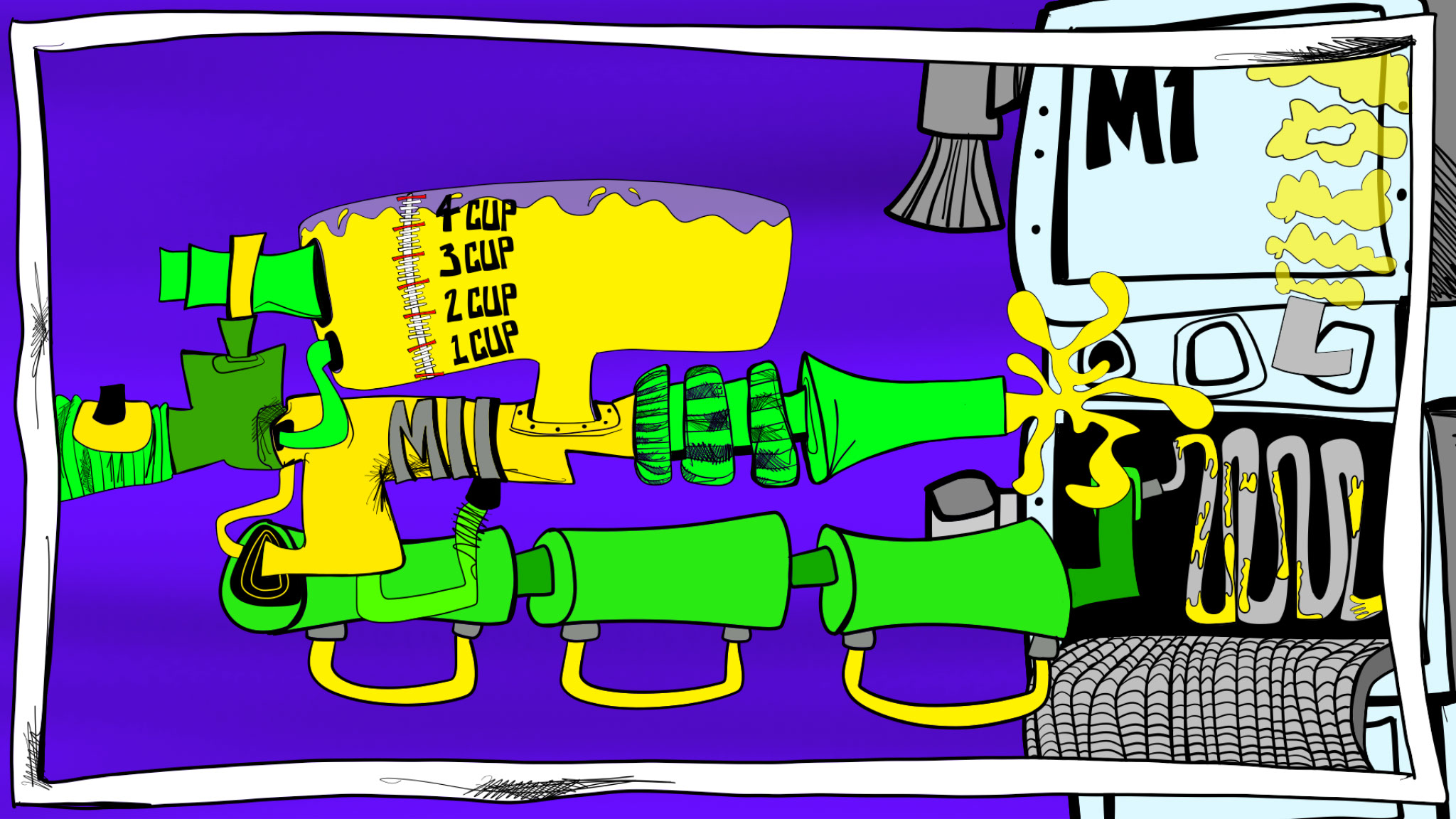 Urinator._Front._Side, authored Carny Island artwork