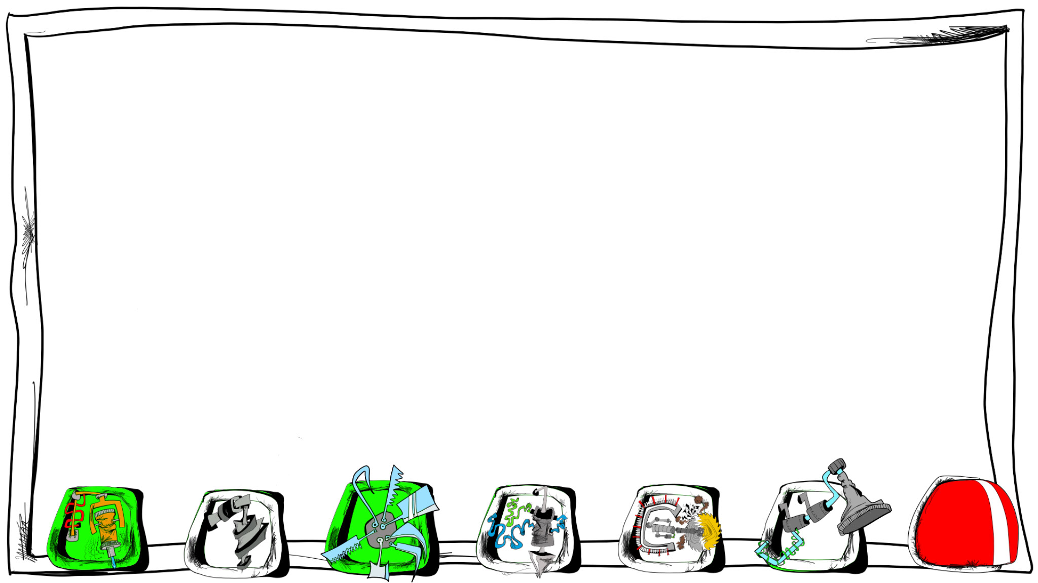 User interface for video, authored Carny Island artwork