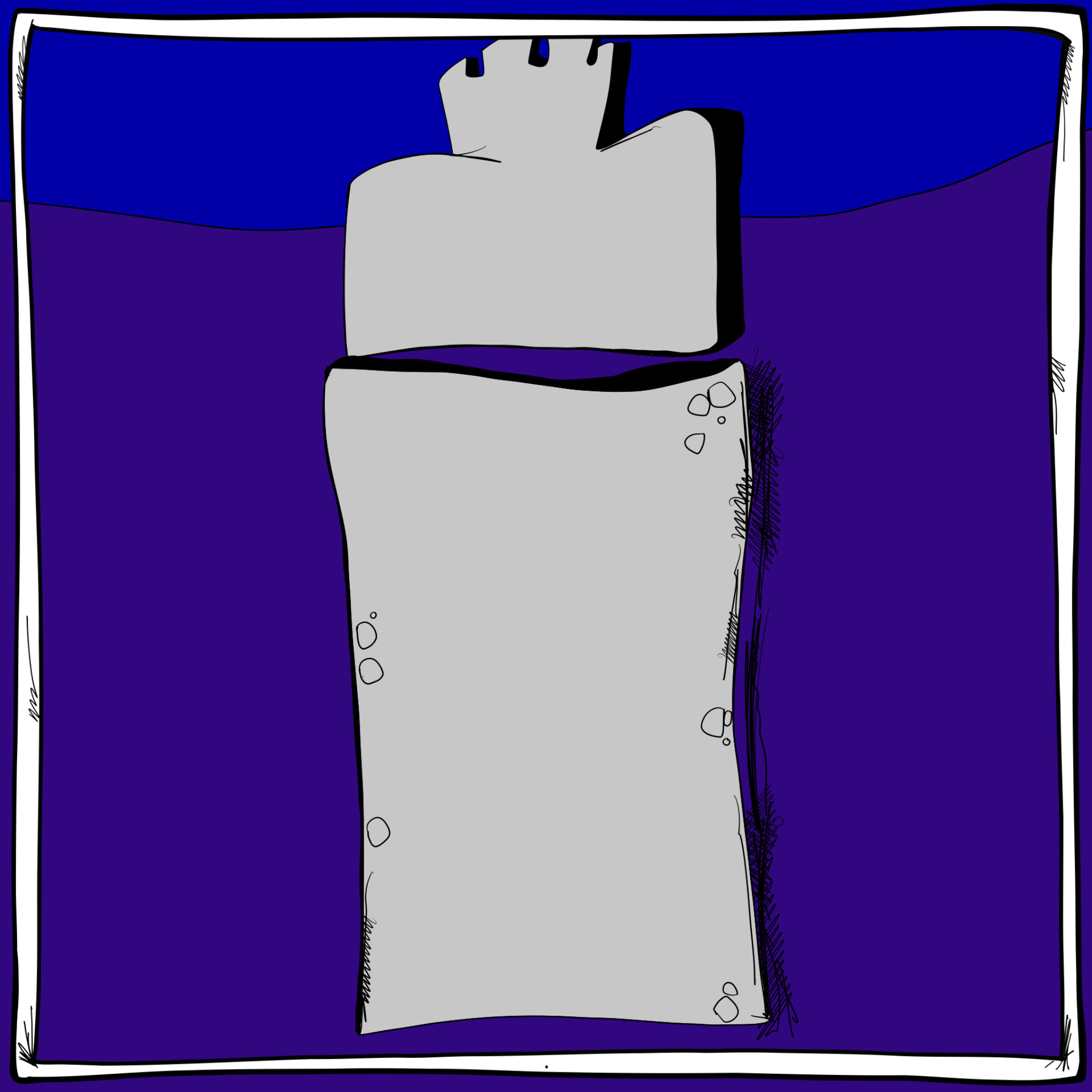 Villain falls into spiked pit, authored Carny Island artwork