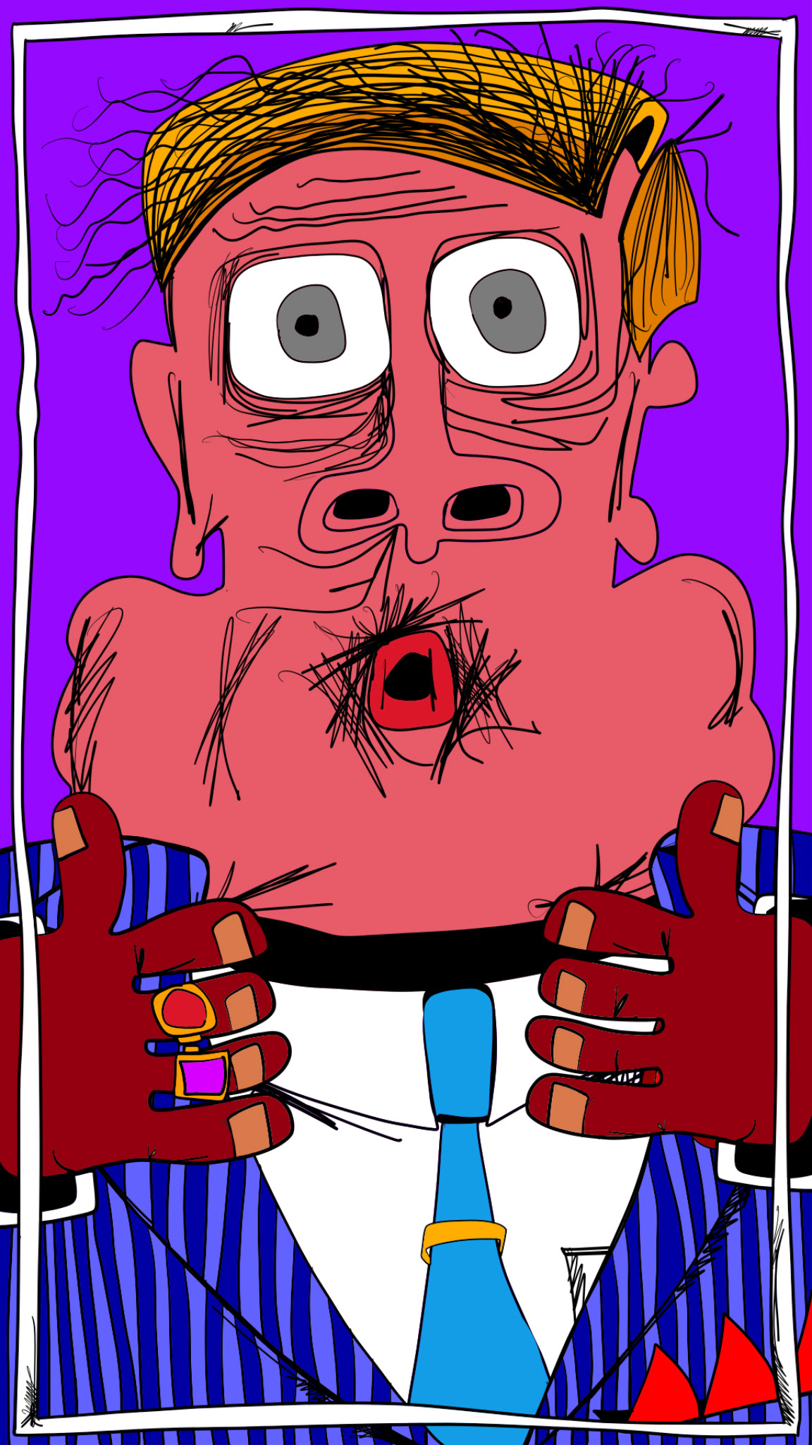 Vinnie chokes, authored Carny Island artwork