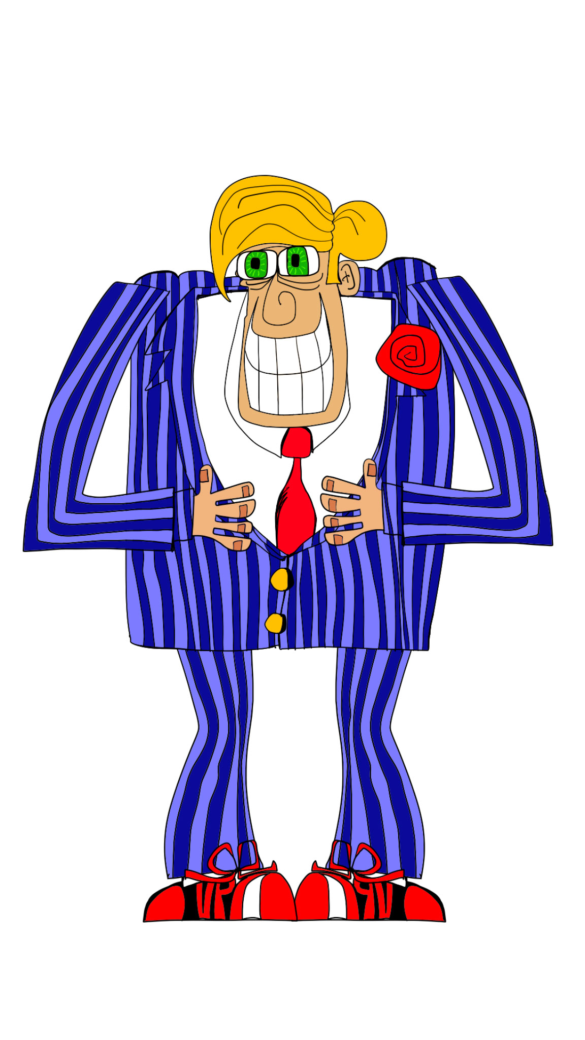 Vinnie dancing, authored Carny Island artwork