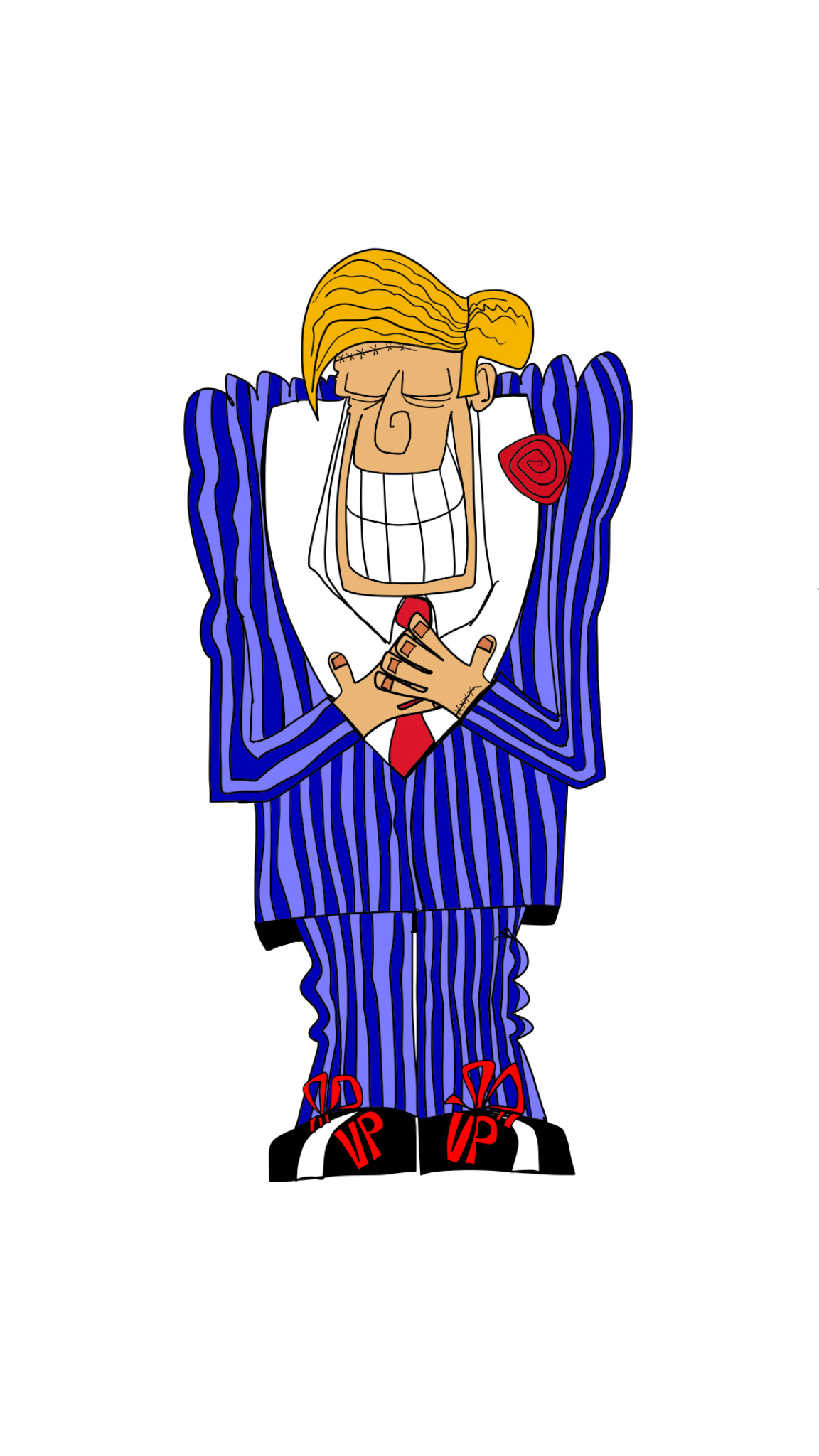 Vinnie dancing copy, authored Carny Island artwork
