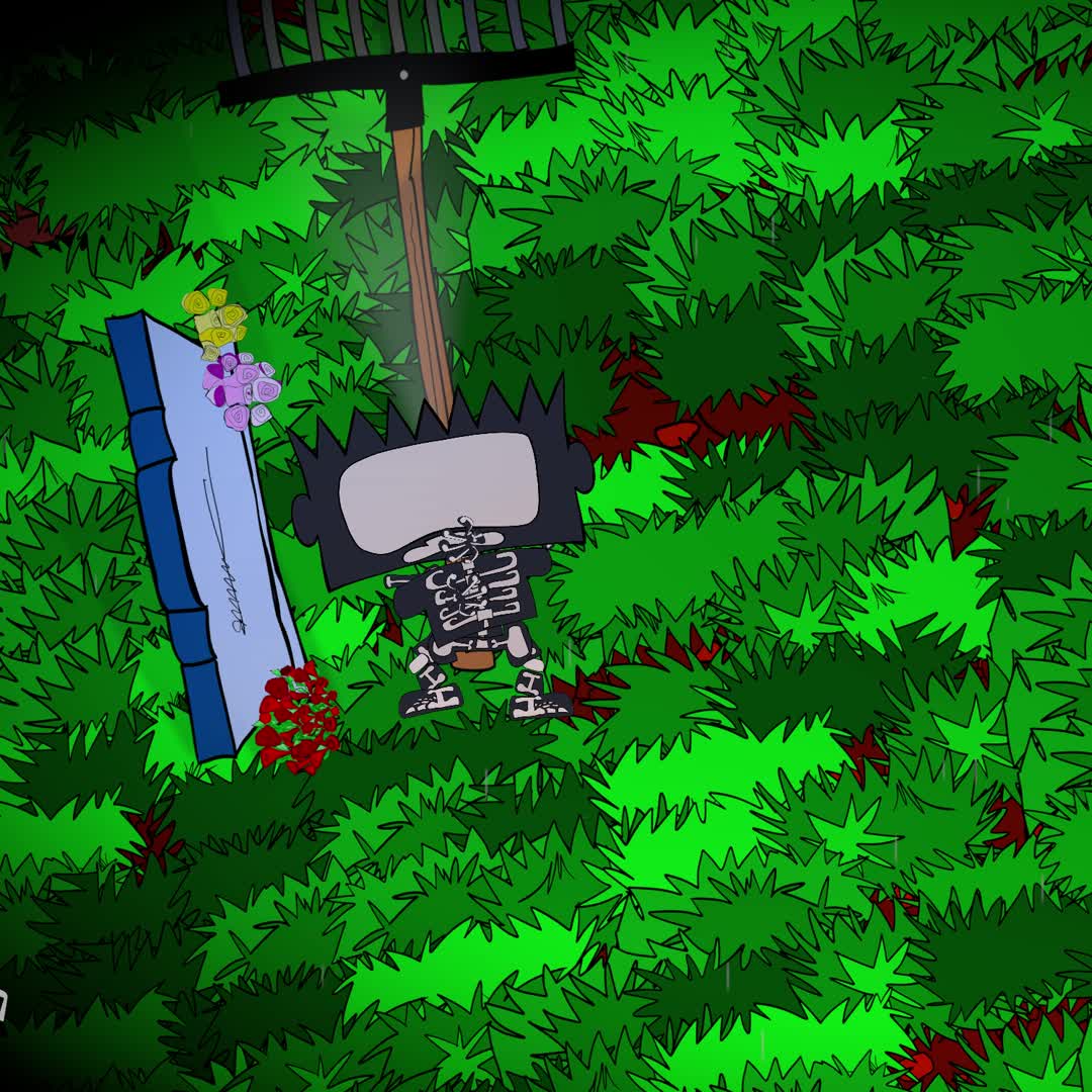 The Villain and rake in the two-source lighting study. Frame from the September 6 recording.
